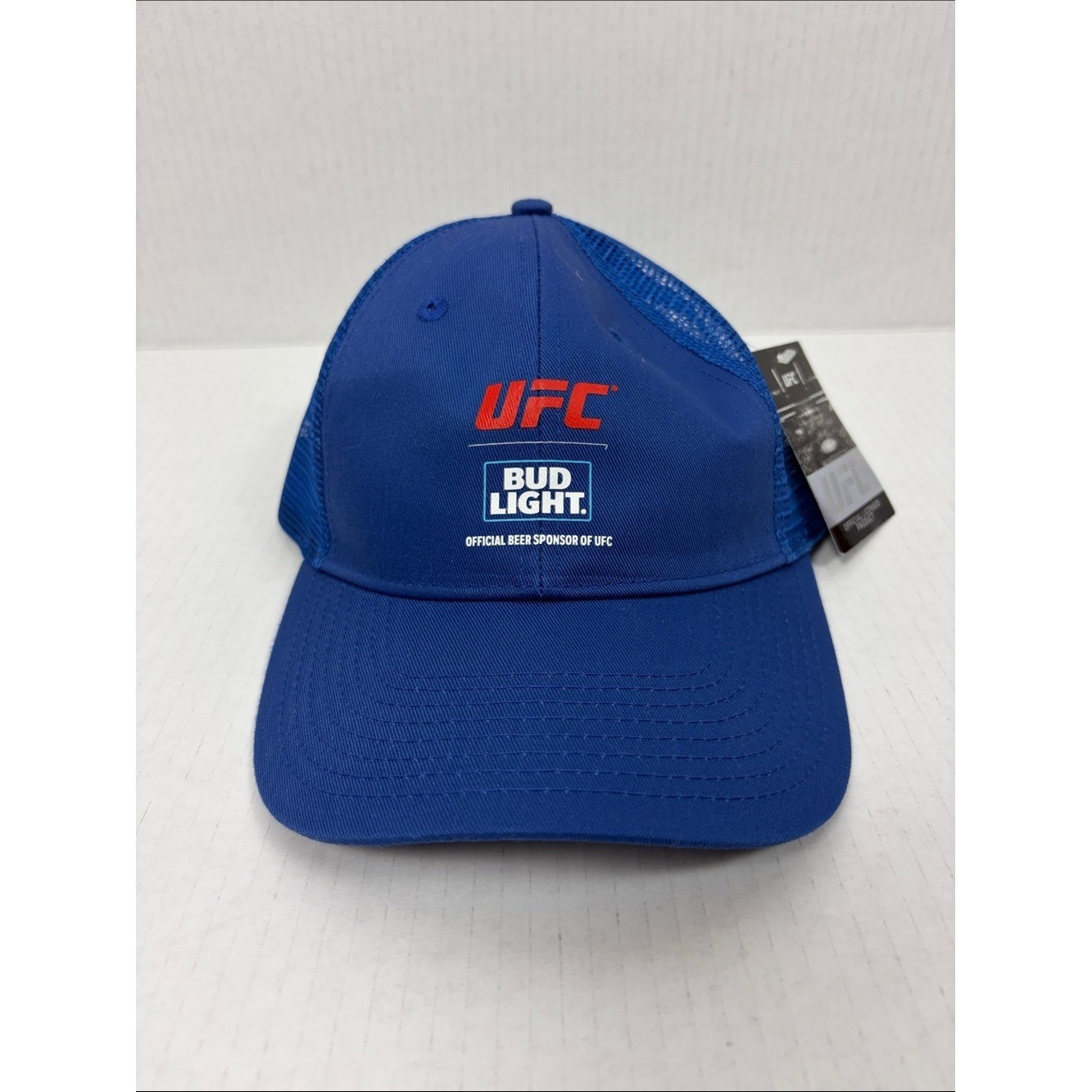 UFC Bud Light Official Beer Sponsor Trucker Hat Blue Snapback NWT