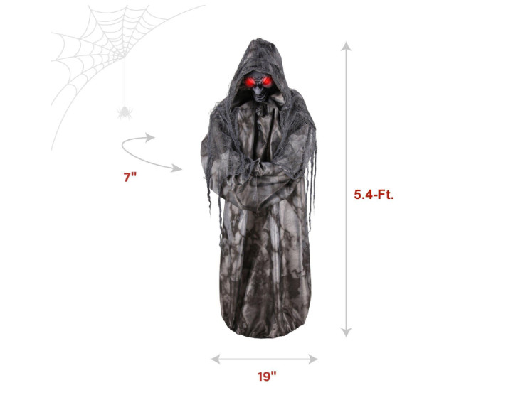 Haunted Hill Farm Jump Scare Witch 5.4 Ft Halloween Animatronic Red LED Eyes