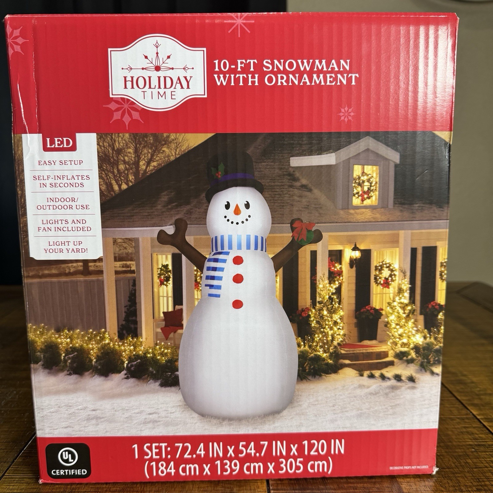 BNIB Gemmy 10ft Snowman With Ornament Airblown Christmas Yard Inflatable BNIB Gemmy 10ft Snowman With Ornament Airblown Christmas Yard Inflatable