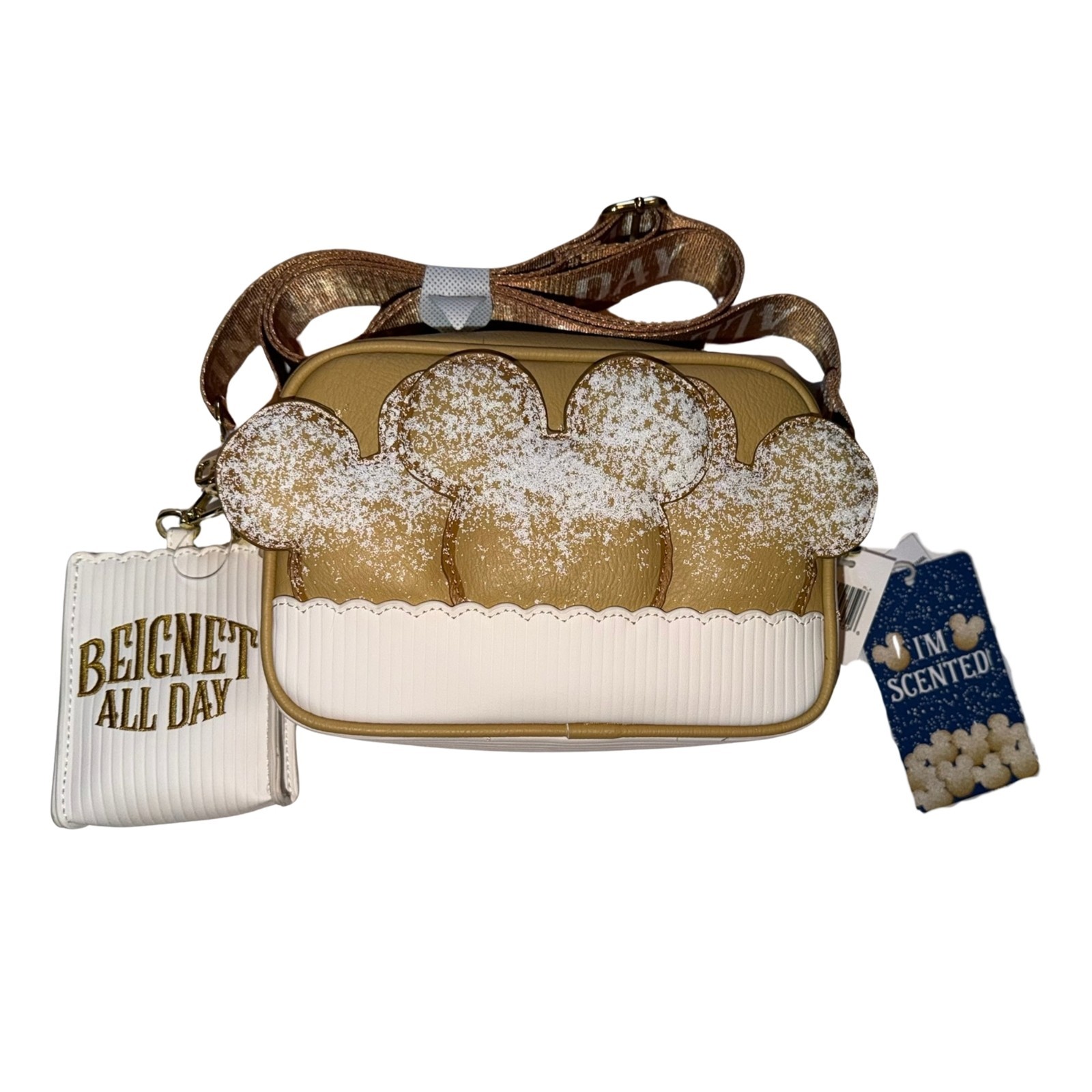 Disney Parks Beignet All Day Mickey Icon Loungefly Crossbody Bag Scented 2026