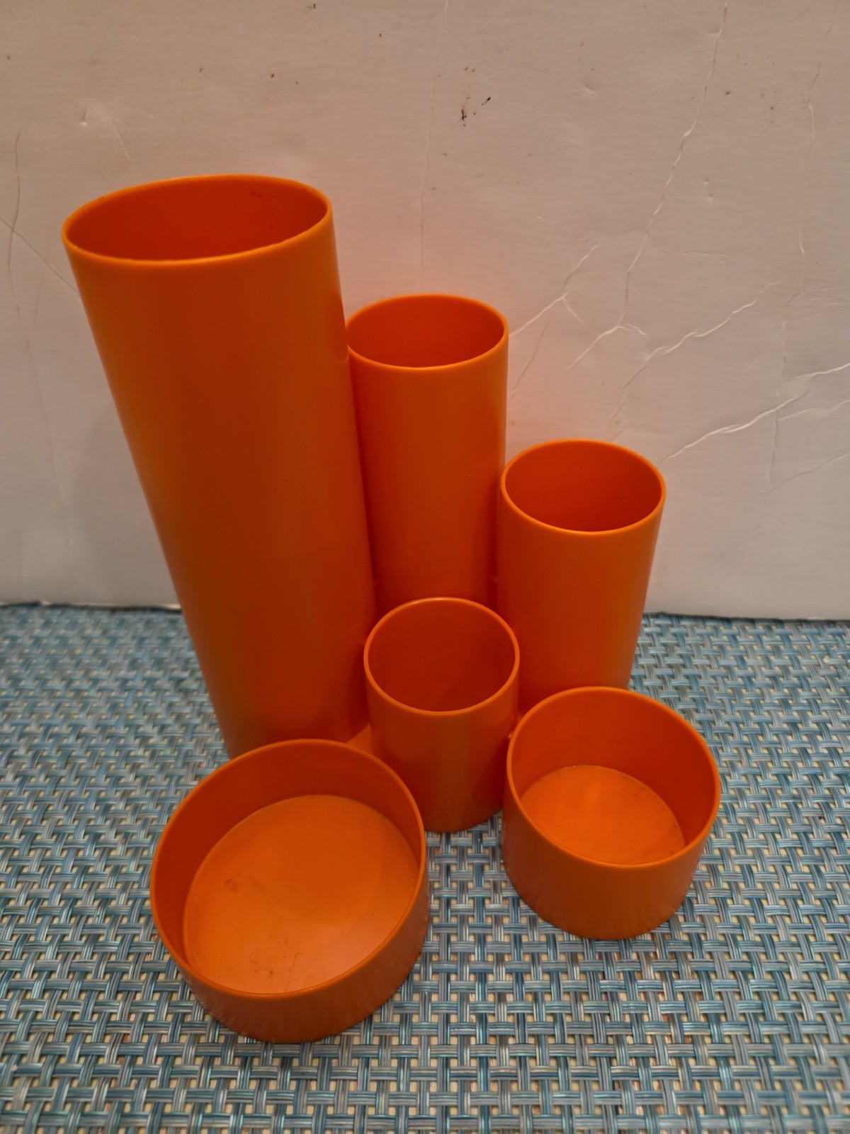 VTG 70's Penrex Orange Space Age Plastic Desk Organizer Pen Holder MCM Pop Art VTG 70's Penrex Orange Space Age Plastic Desk Organizer Pen Holder MCM Pop Art