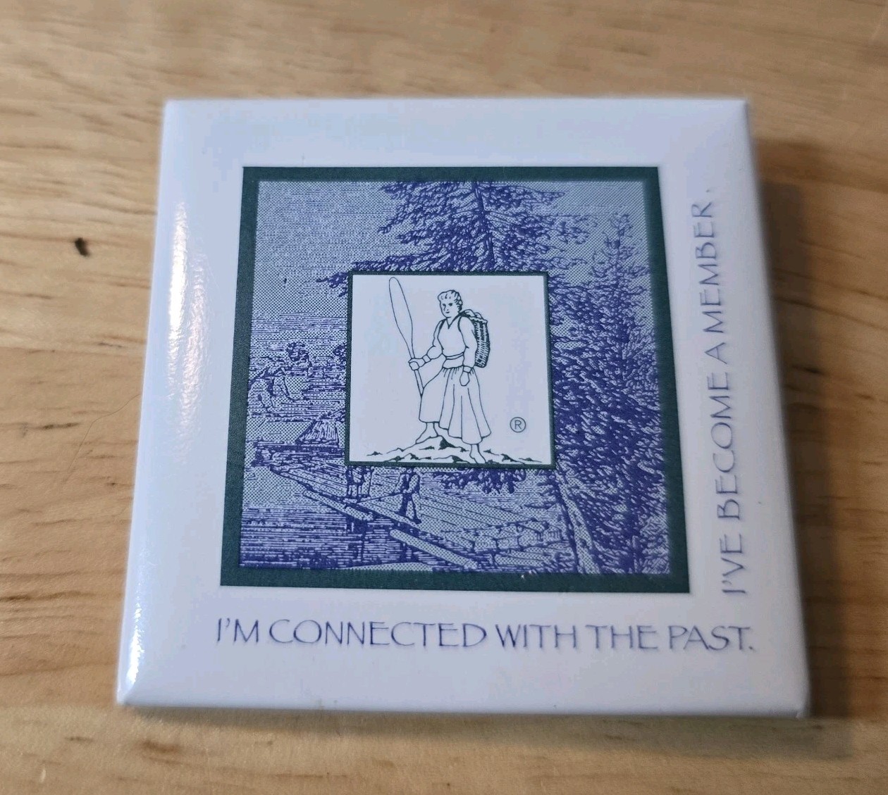 Vintage I’m Connected With The Past Member Pinback Button Historical Souvenir Vintage I’m Connected With The Past Member Pinback Button Historical Souvenir