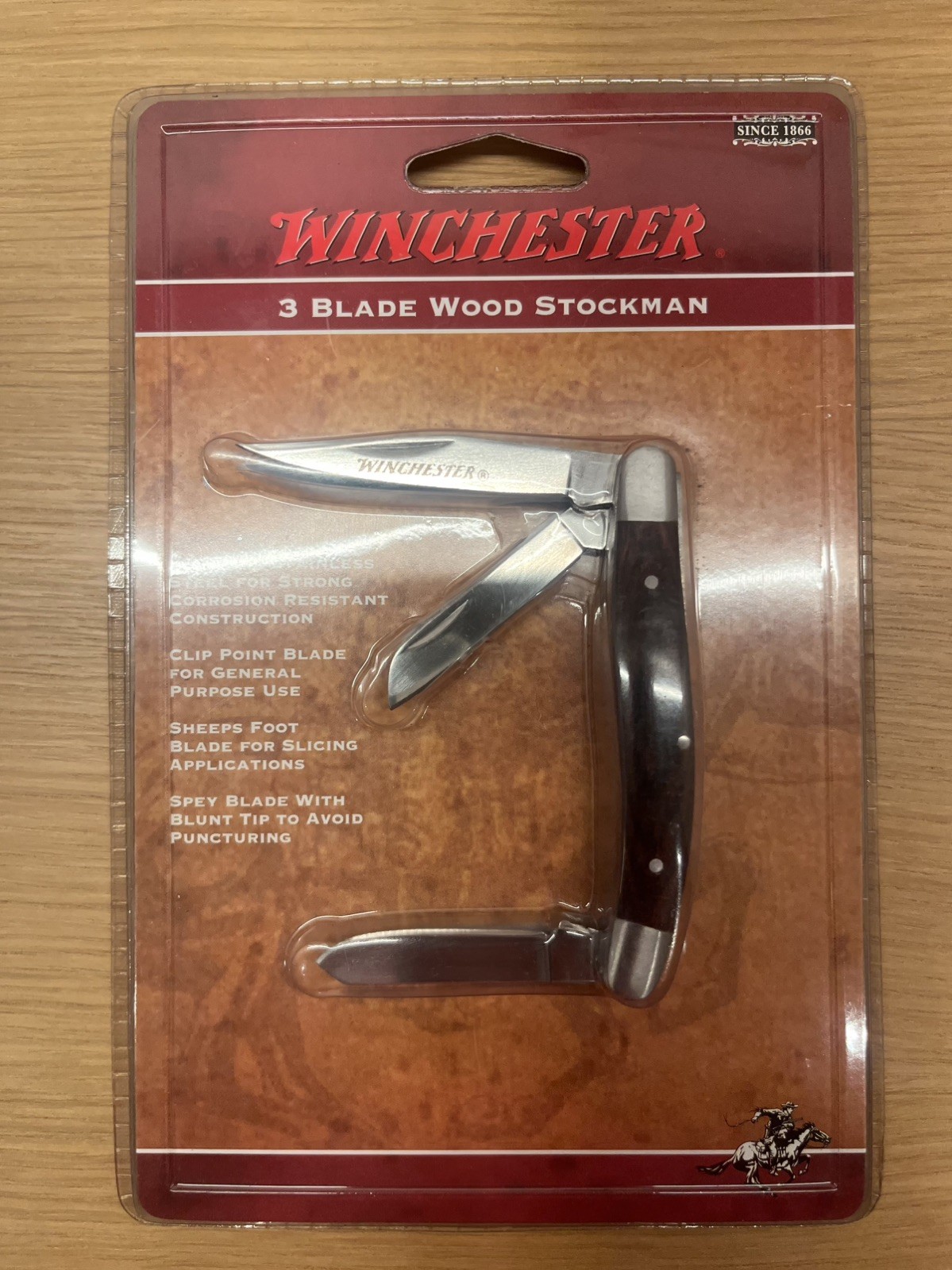 Vtg 2007 Winchester Burl Wood 3-Blade Stockman Knife - Sealed NOS NIB 22-41016 Vtg 2007 Winchester Burl Wood 3-Blade Stockman Knife - Sealed NOS NIB 22-41016