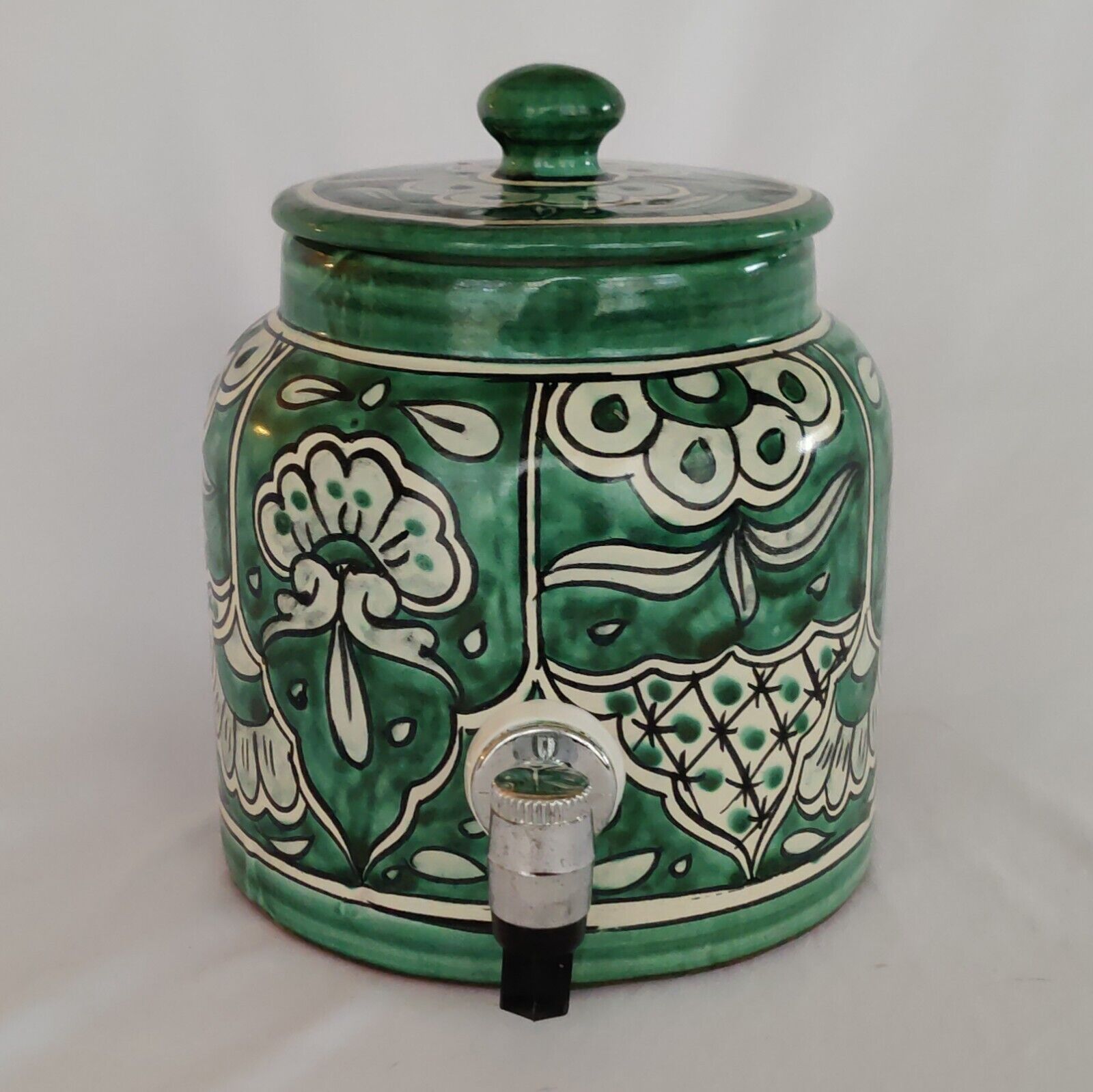 Talavera Beverage Dispenser  Mexican Pottery Folk Art Home Decor 8\