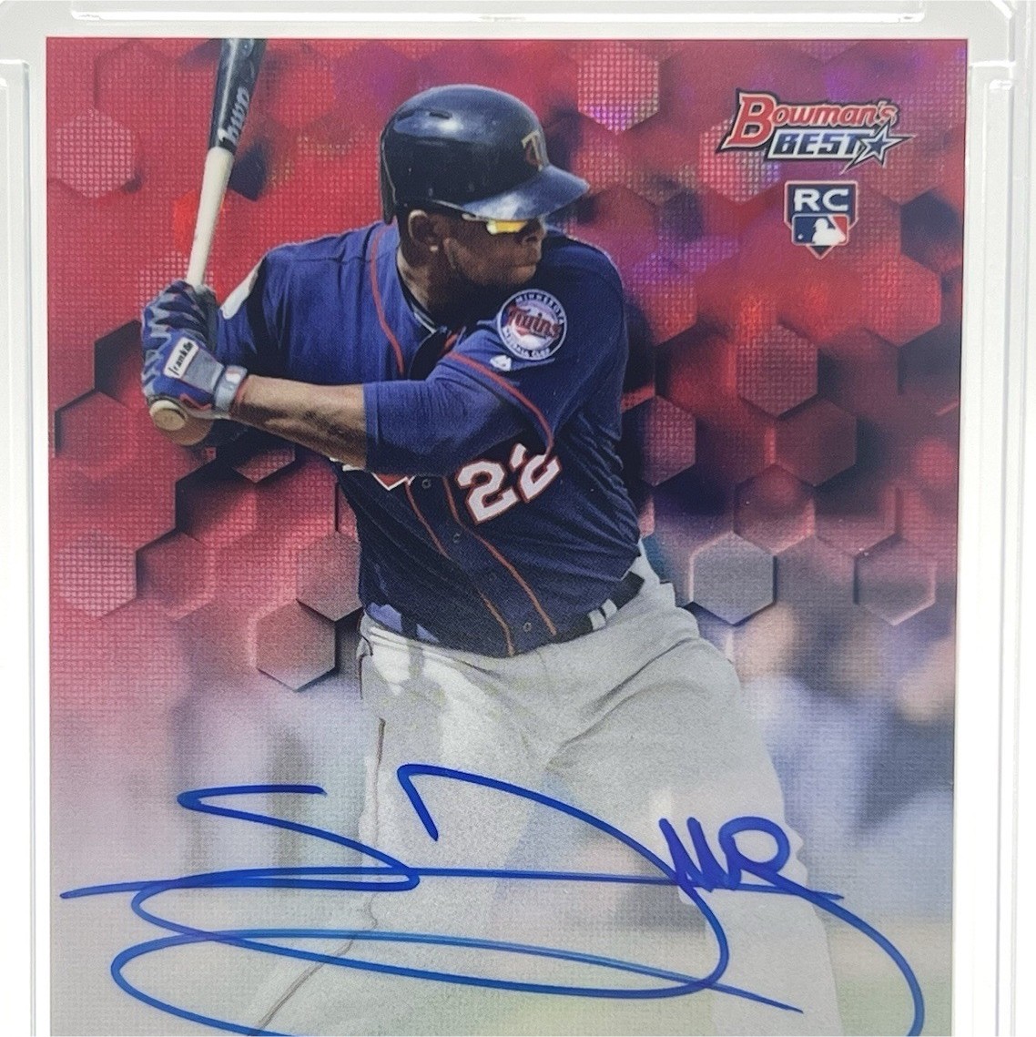 2016 Bowman’s Best Miguel Sano Auto Red Refractor /5 RC Twins BS16-MS