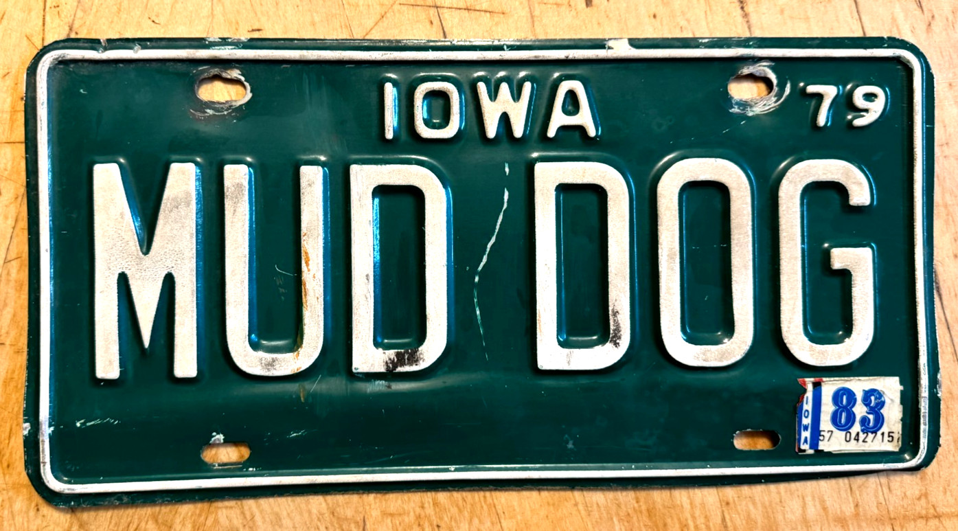 1979 IOWA VANITY LICENSE PLATE \