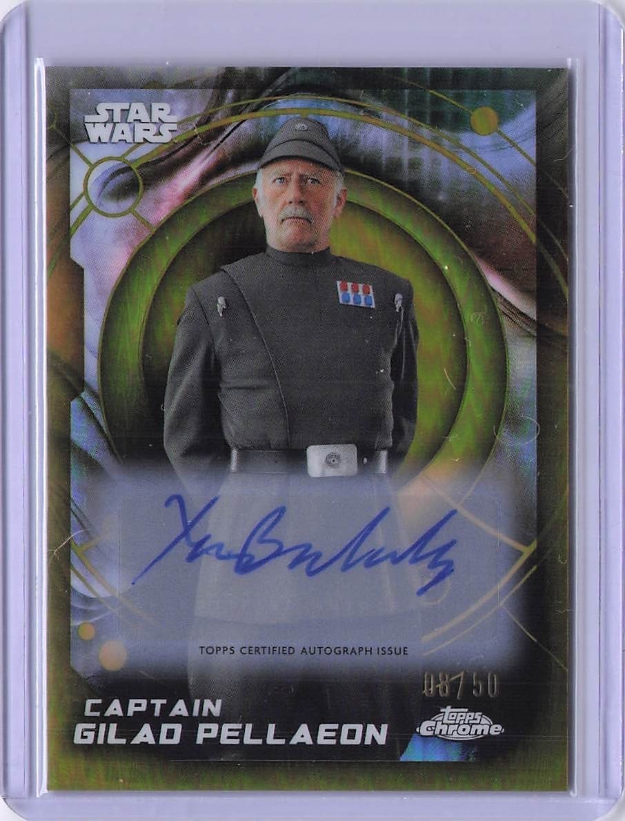 Captain Gilad Pellaeon 2026 Topps Chrome Star Wars Xander Berkeley Gold Auto /50 Captain Gilad Pellaeon 2026 Topps Chrome Star Wars Xander Berkeley Gold Auto /50