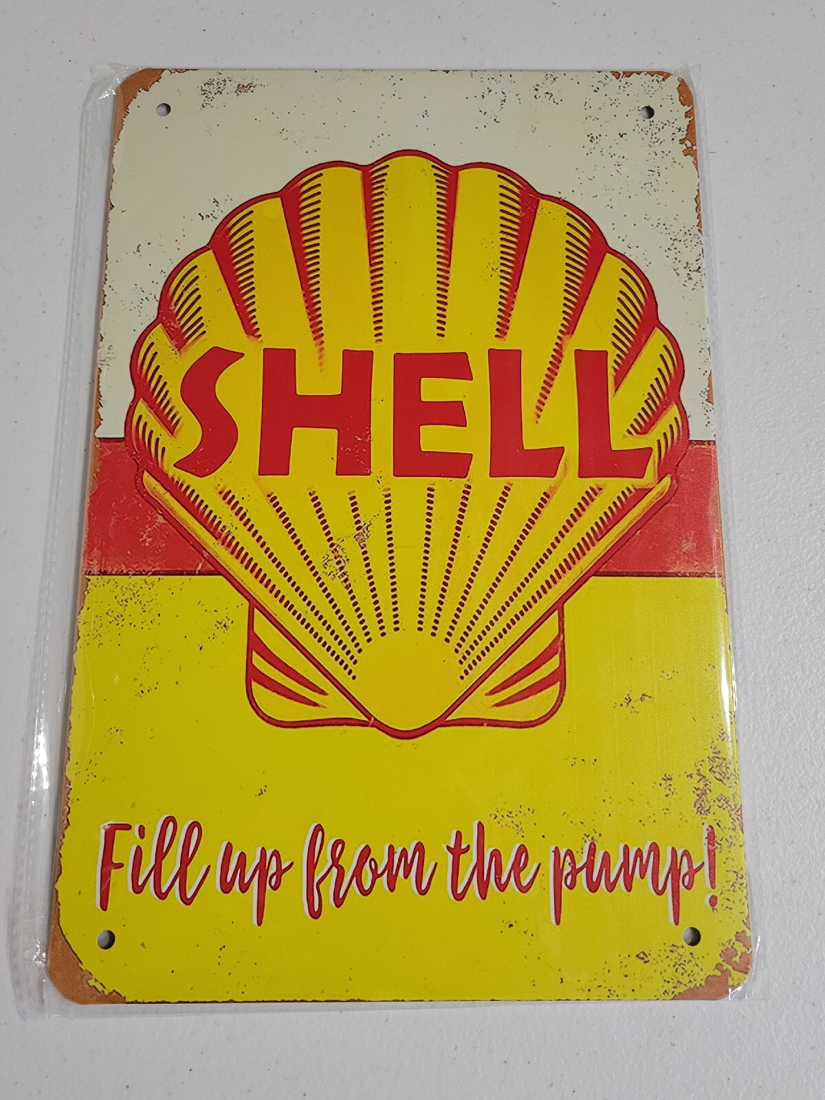 Shell Gasoline Fill Up From The Pump Vintage Retro Aluminum Metal Sign 8x12 Shell Gasoline Fill Up From The Pump Vintage Retro Aluminum Metal Sign 8x12