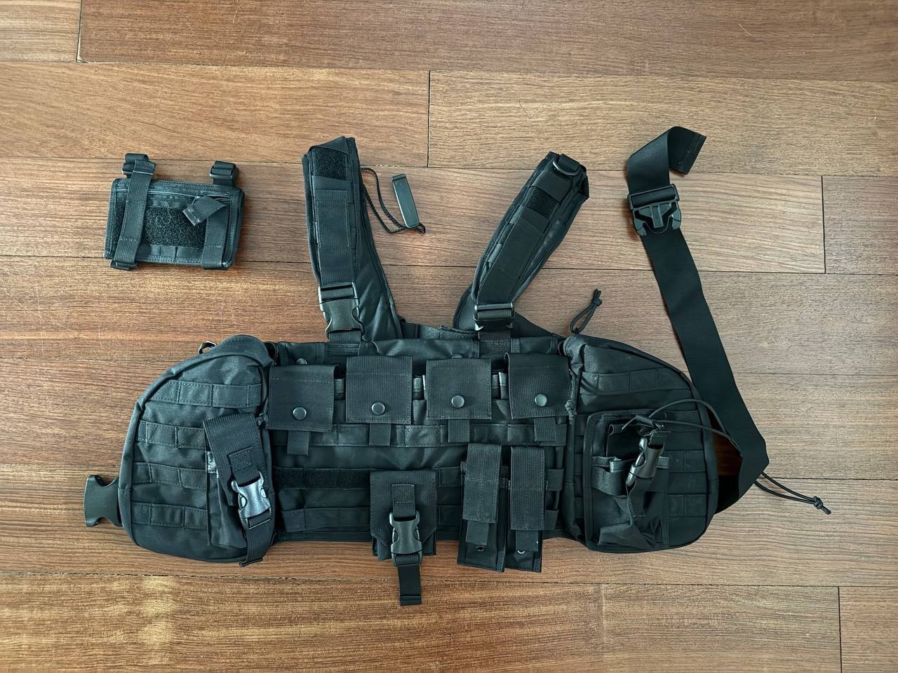 J-Tech MK2 Tactical Chest Rig + Extra Pouches Set - Black