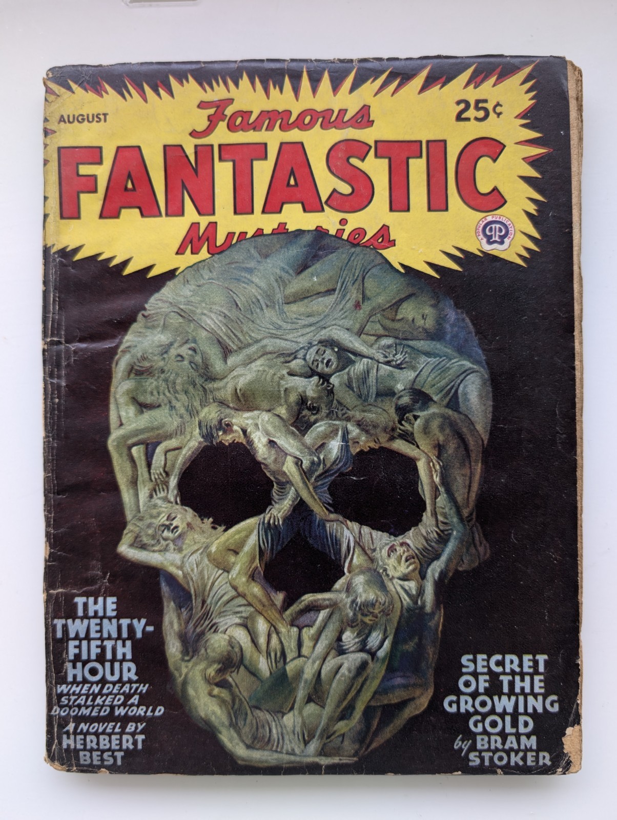Famous Fantastic Mysteries 41 1946 Pre Code Horror Skull Cover V7 #5 Stoker Pulp