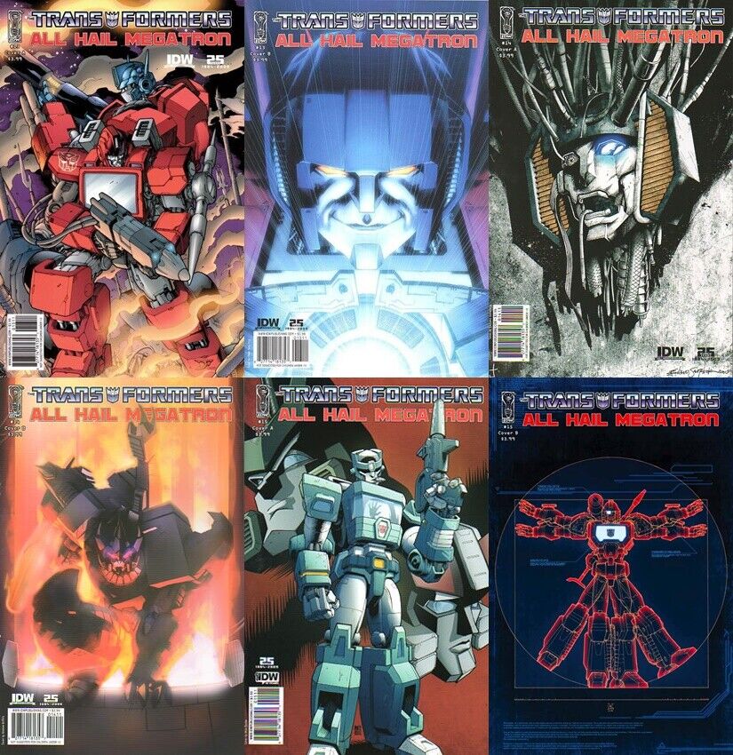 Transformers: All Hail Megatron #13-15 (2008-2009) IDW Comics - 6 Comics