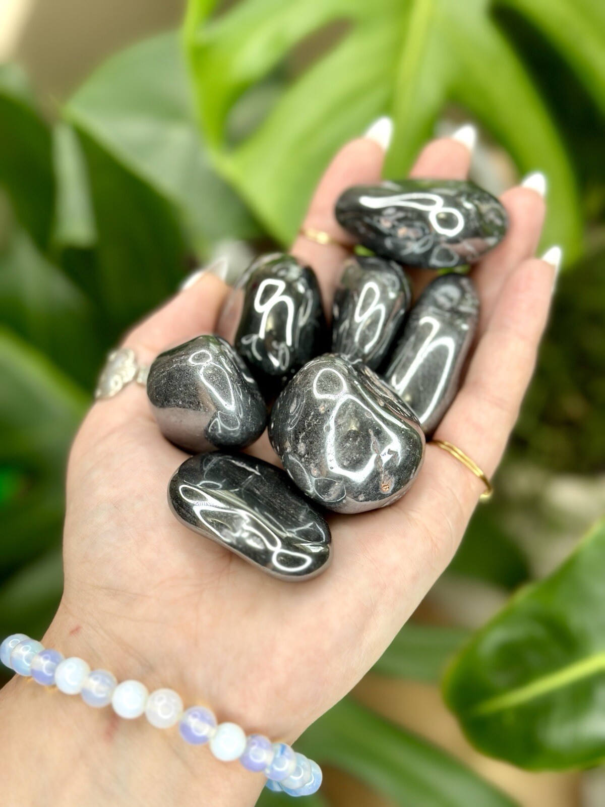 Hematite Tumbled Crystal Stones, 1 inch to 2 inch, Grade AAA Hematite Tumbled Crystal Stones, 1 inch to 2 inch, Grade AAA