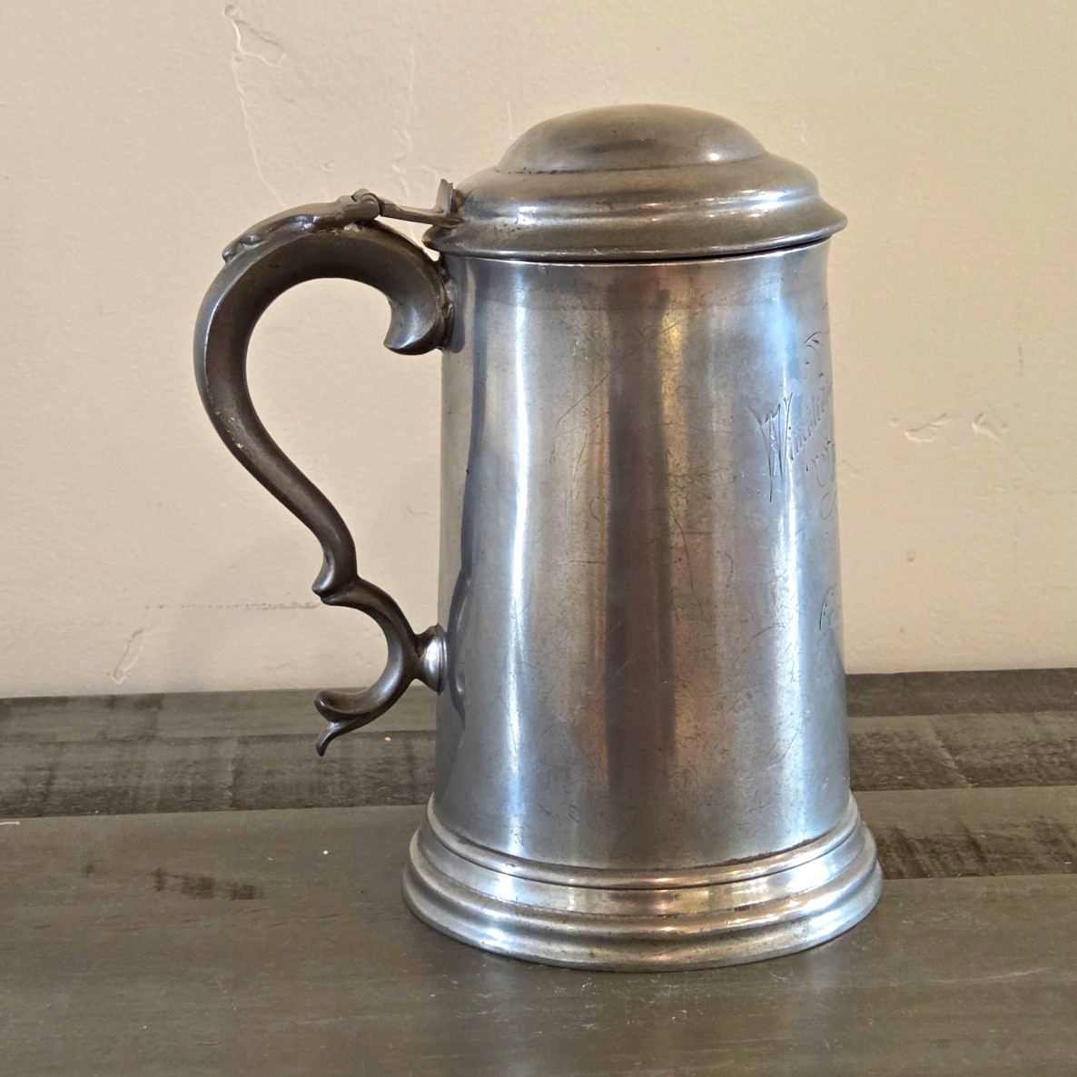 Rare 1870 Antique Rugby Trophy Tankard James Dixon Wimbledon Hornets FC Pewter