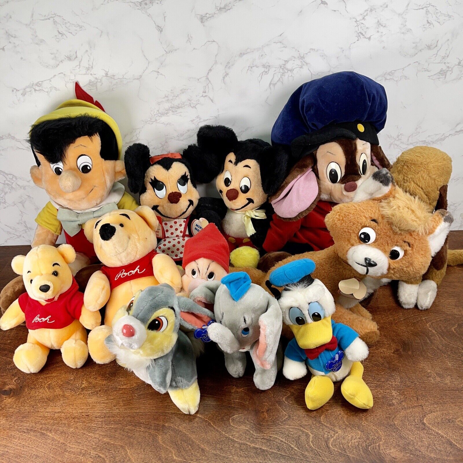 Vintage 1970’s-80’ Walt Disney Character Productions Mickey Various Plush CLEAN