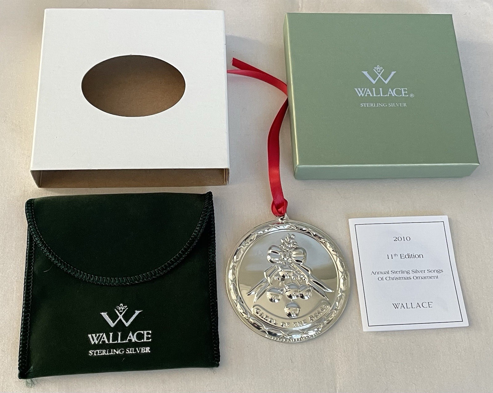 2010 Wallace Sterling SONGS OF CHRISTMAS CAROL OF THE BELL Ornament 11th Edition 2010 Wallace Sterling SONGS OF CHRISTMAS CAROL OF THE BELL Ornament 11th Edition