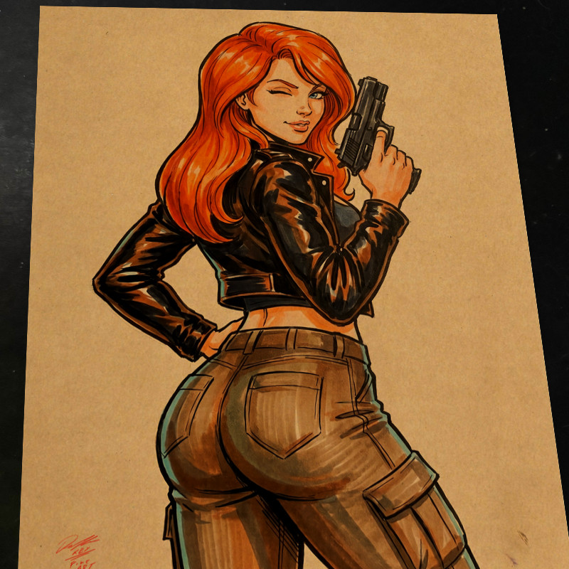 Scarlett G.I. Joe Art Print Signed 8.5x11 | Art by Keyeske Scarlett G.I. Joe Art Print Signed 8.5x11 | Art by Keyeske