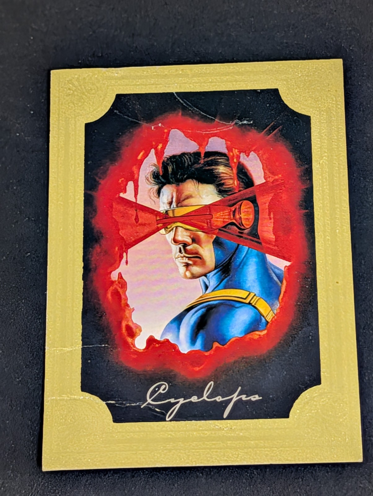 1996-97 Skybox Marvel Masterpieces Gold Gallery #1 of 6 Damaged/Creased 1996-97 Skybox Marvel Masterpieces Gold Gallery #1 of 6 Damaged/Creased