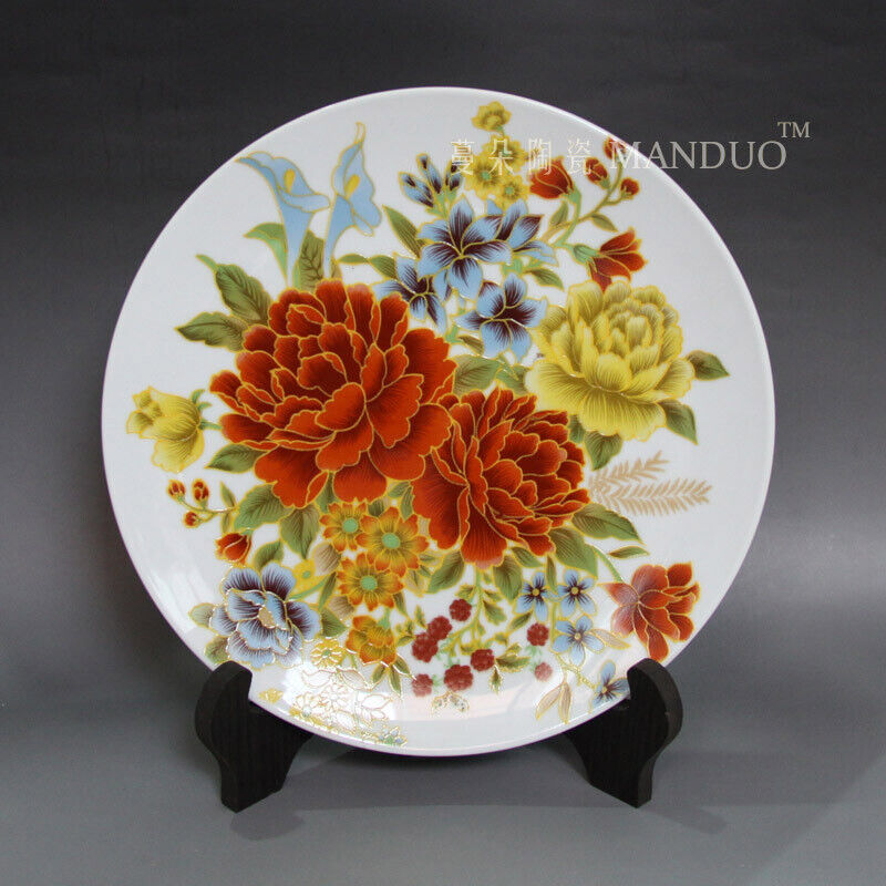 Jingdezhen High-end and Elegant Artistic Porcelain Plate Ornaments