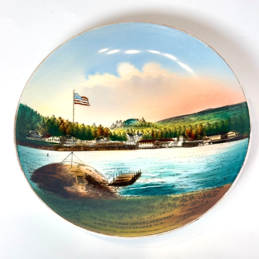 Lake Winnipesaukee NH NEW HAMPSHIRE Souvenir China TRINKET DISH PLATE Lake Winnipesaukee NH NEW HAMPSHIRE Souvenir China TRINKET DISH PLATE