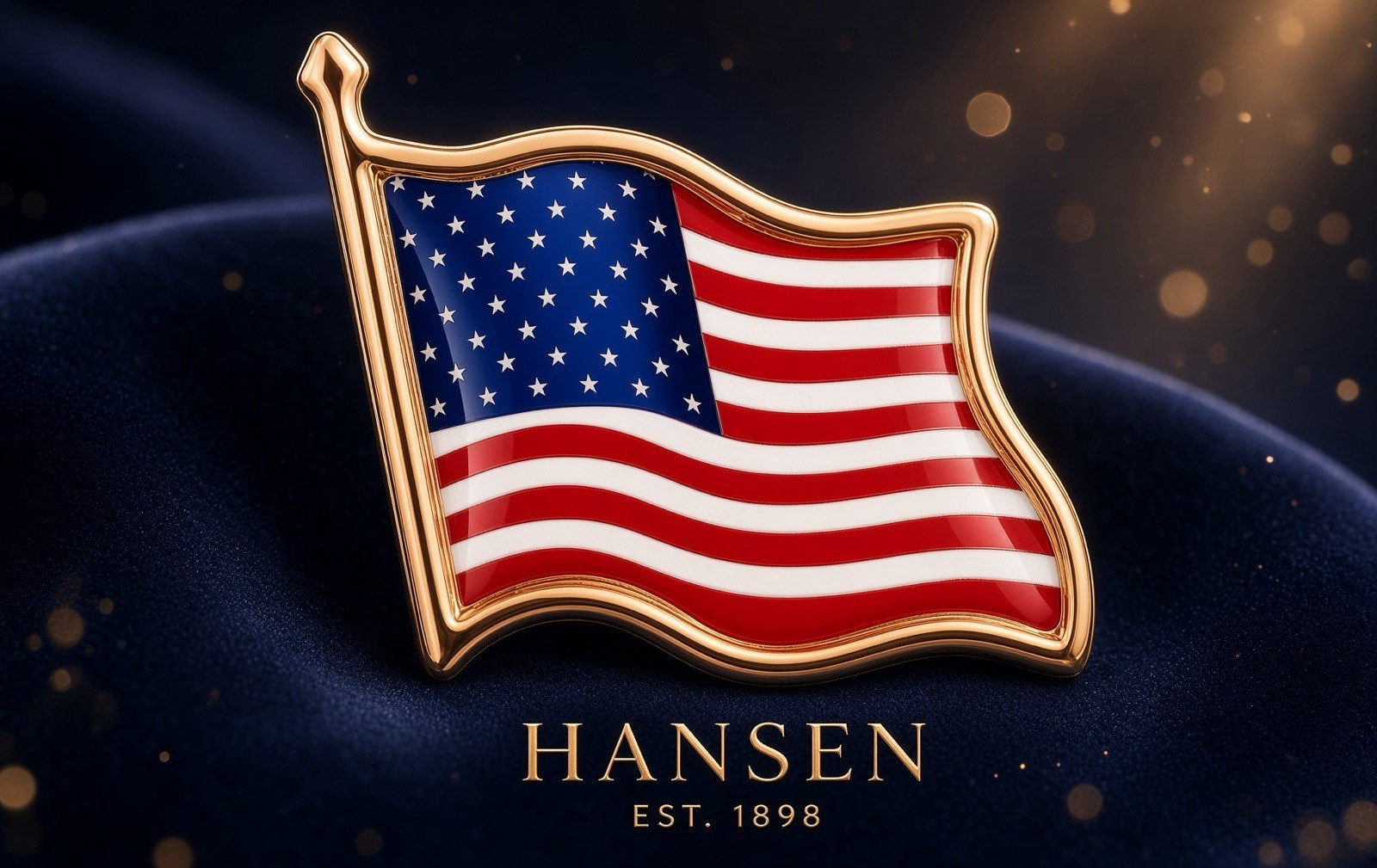 Hansen American USA Flag Lapel Pin Hansen American USA Flag Lapel Pin