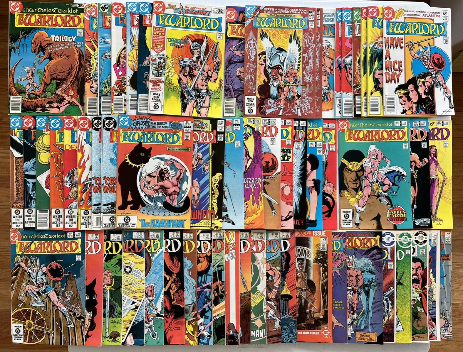 THE WARLORD Lot of 59 #12-133 (Last Issue)*  + Annl 1,2,3,4,6 - 9 Keys VG/Good