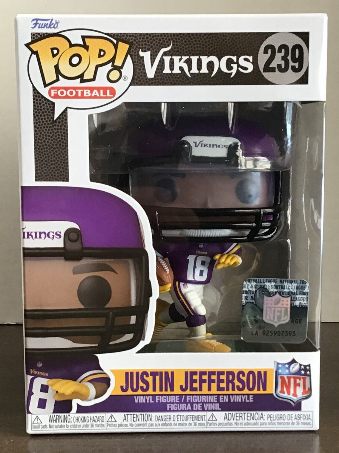 Funko Pop NFL Minnesota Vikings Justin Jefferson Pop Vinyl Figure #239