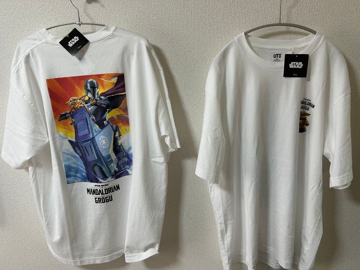 UNIQLO UT Star Wars Mandalorian Baby Yoda Grogu T-Shirts XL 2-Pack Set