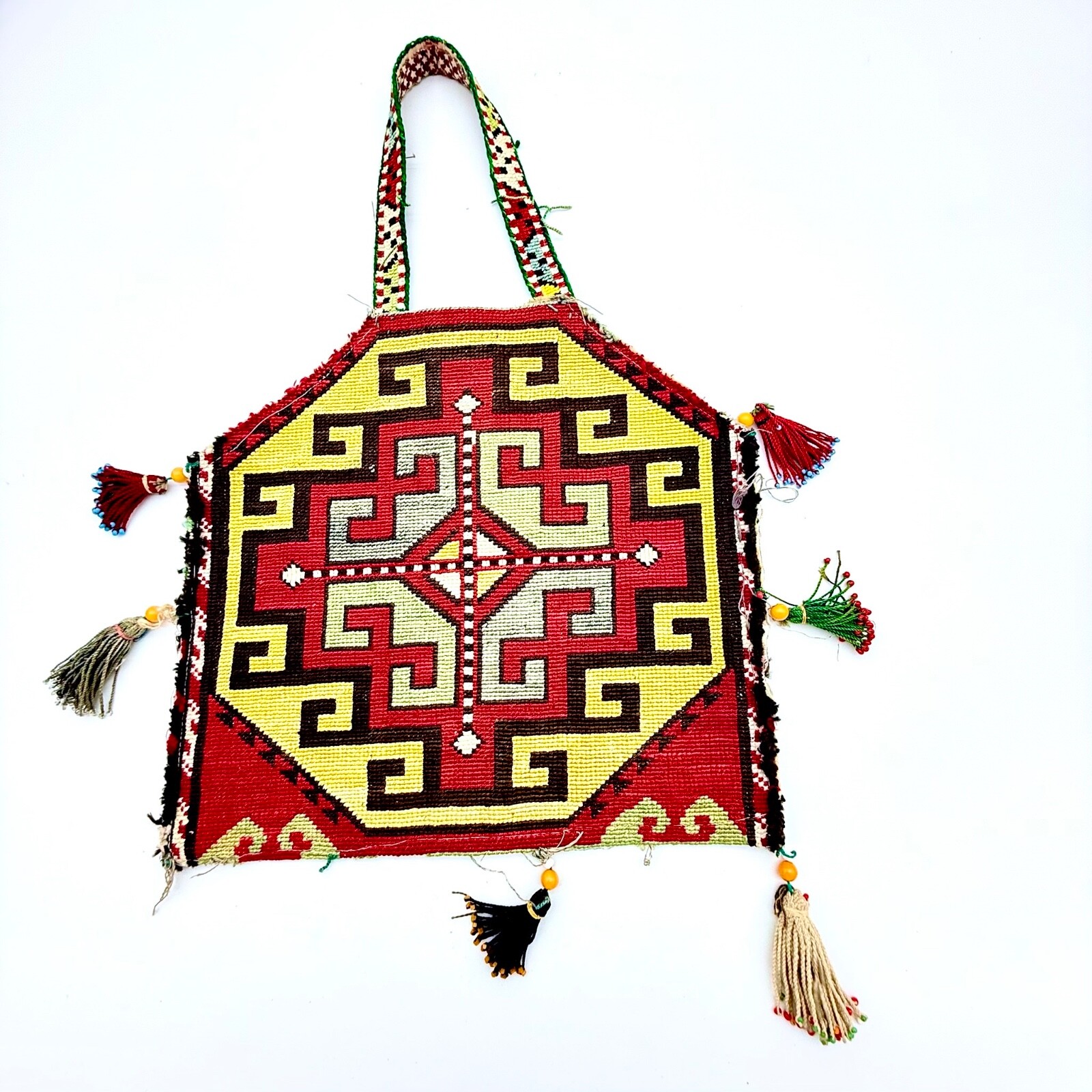Antique Turkoman Kilim Mirror Bag Tribal Original Antique Turkoman Kilim Mirror Bag Tribal Original