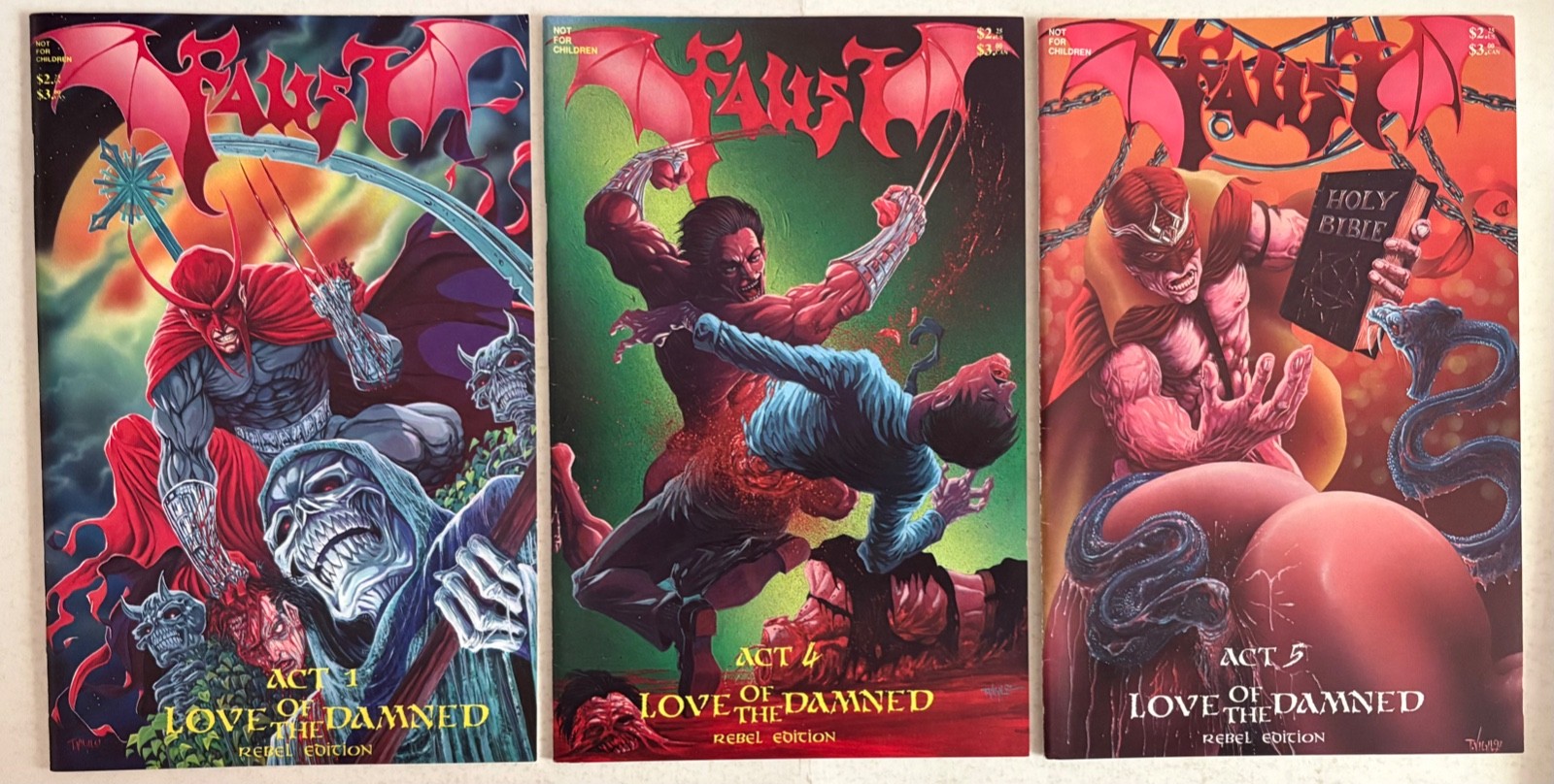 FAUST LOVE OF THE DAMNED 1 4 5 6 7 8 9 10 11 Quinn Vigil Rebel Edition 1991-1995 FAUST LOVE OF THE DAMNED 1 4 5 6 7 8 9 10 11 Quinn Vigil Rebel Edition 1991-1995