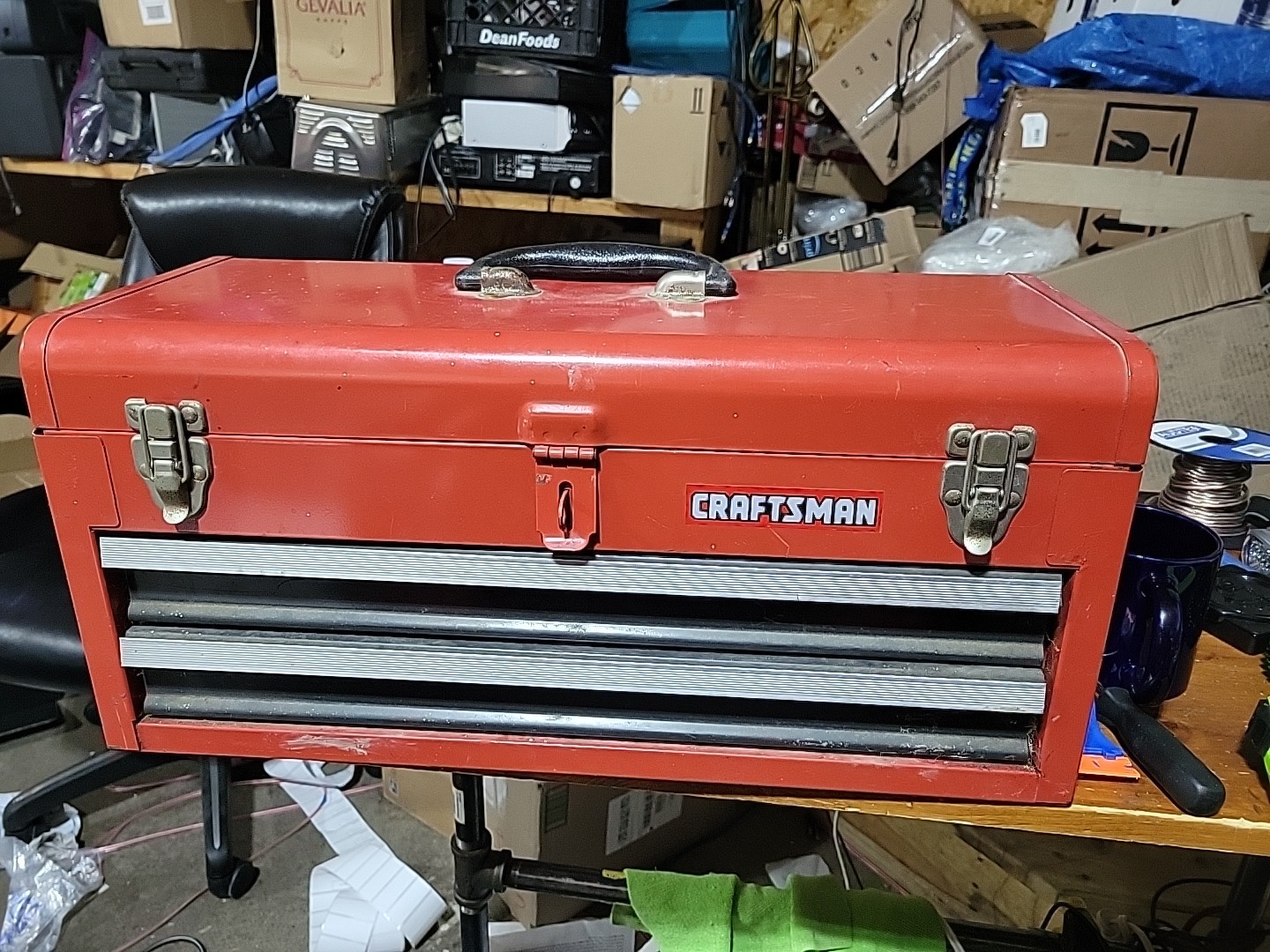 VINTAGE CRAFTSMAN 20.5” X 9.5” X 8.5” 2 DRAWER TOOL CHEST TOOL BOX VINTAGE CRAFTSMAN 20.5” X 9.5” X 8.5” 2 DRAWER TOOL CHEST TOOL BOX