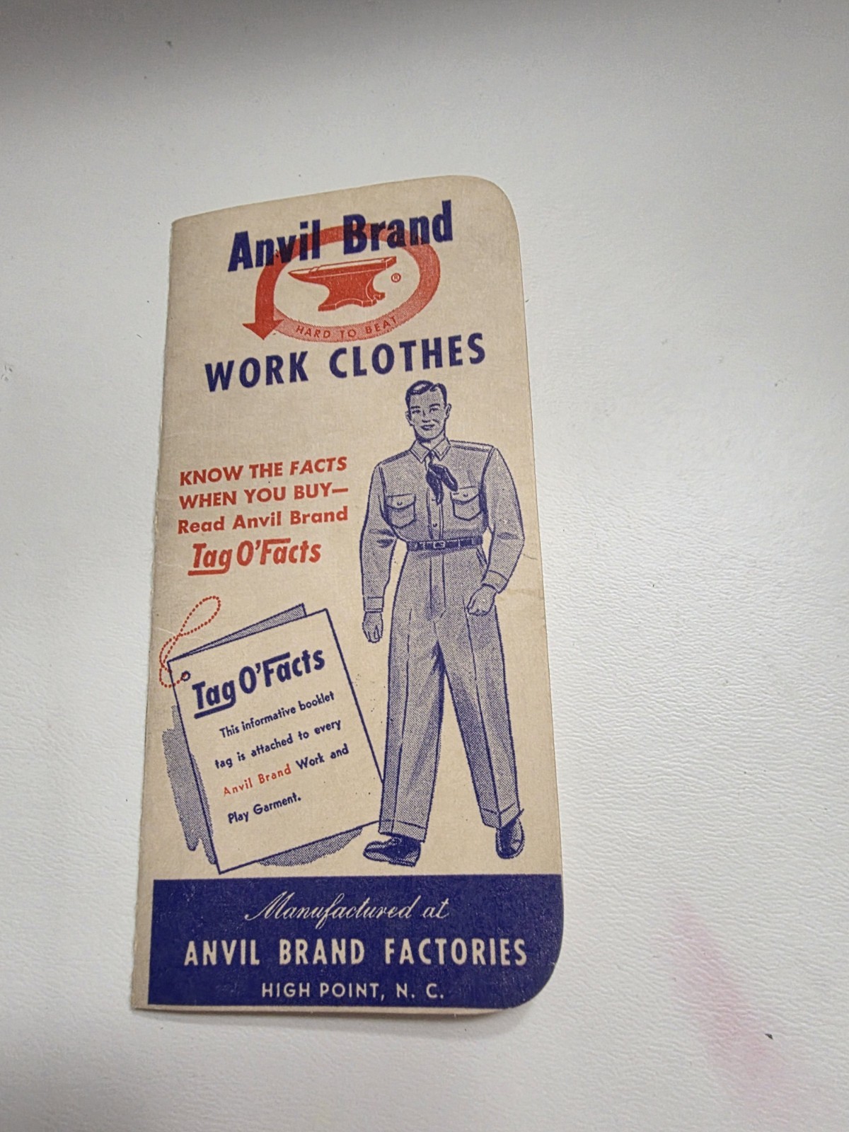 Vintage 1950s Anvil brand work clothes Vintage 1950s Anvil brand work clothes