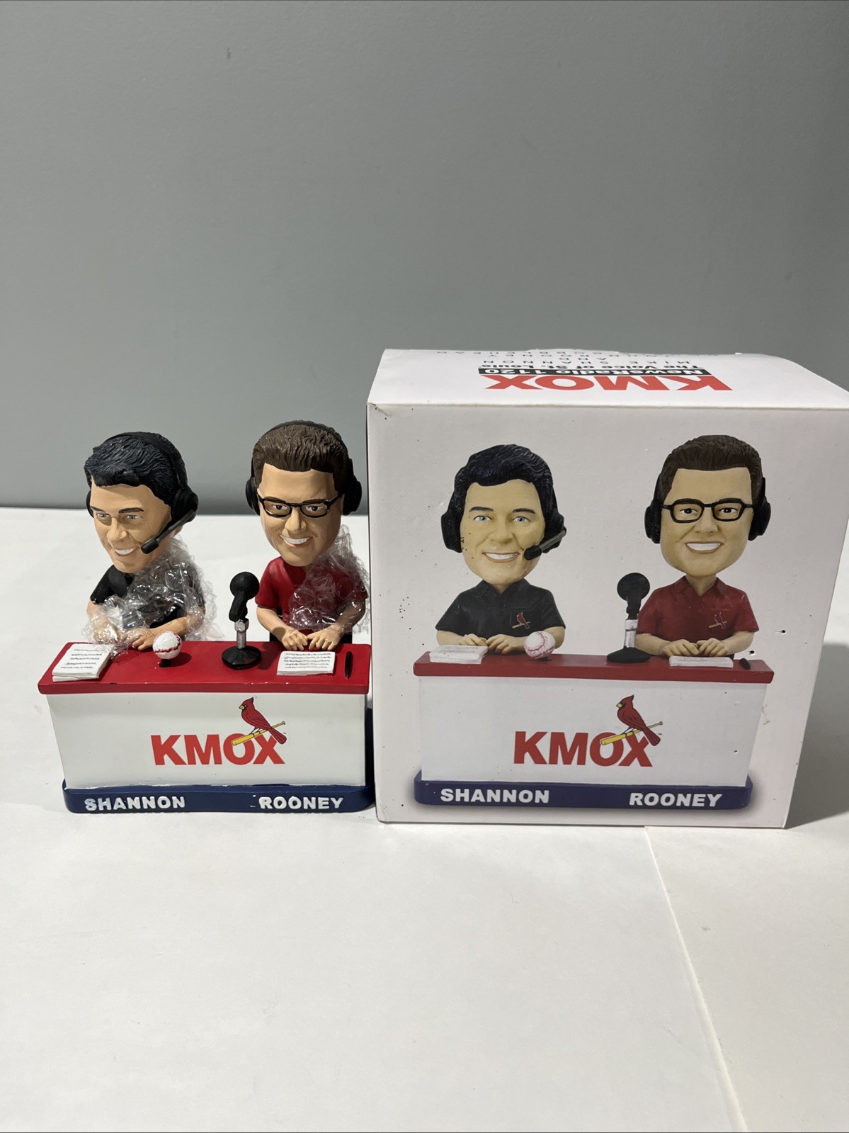 Stl. Cardinals John Rooney Mike Shannon KMOX Talking Double Bobblehead SGA Stl. Cardinals John Rooney Mike Shannon KMOX Talking Double Bobblehead SGA
