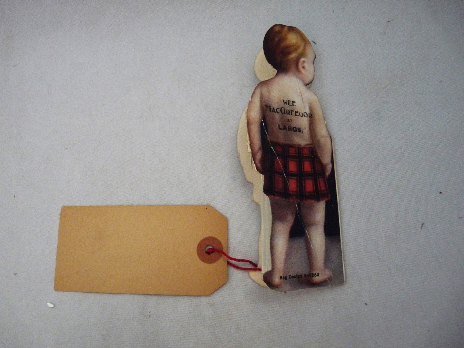 Wee MacGreegor Scotland view folder die cut 1911 Simpson Largs souvenir clan Wee MacGreegor Scotland view folder die cut 1911 Simpson Largs souvenir clan