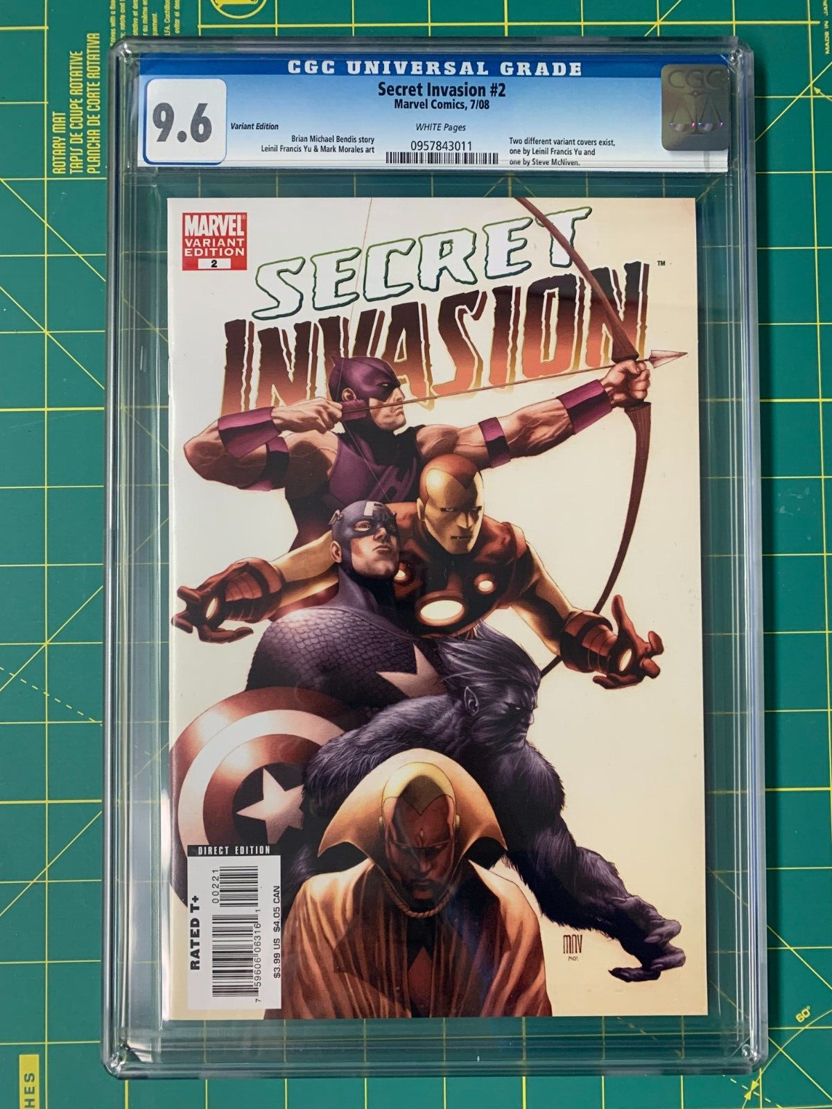 Secret Invasion #2 - Jul 2008 - #2B Limited Variant Cover - CGC 9.6    (7150)
