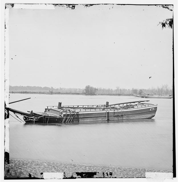 James River Virginia Civil War 1865 Schooners Sunk to Obstruct Passage