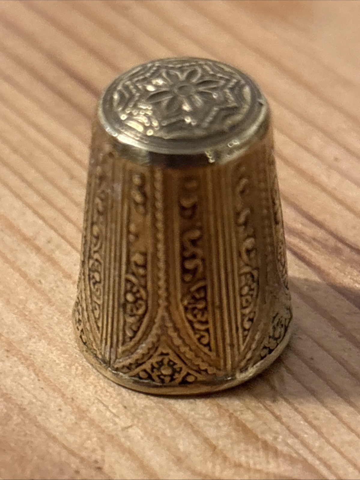 Antique Early 19c Late Georgian Brass Sewing Collectibles Thimble Antique Early 19c Late Georgian Brass Sewing Collectibles Thimble