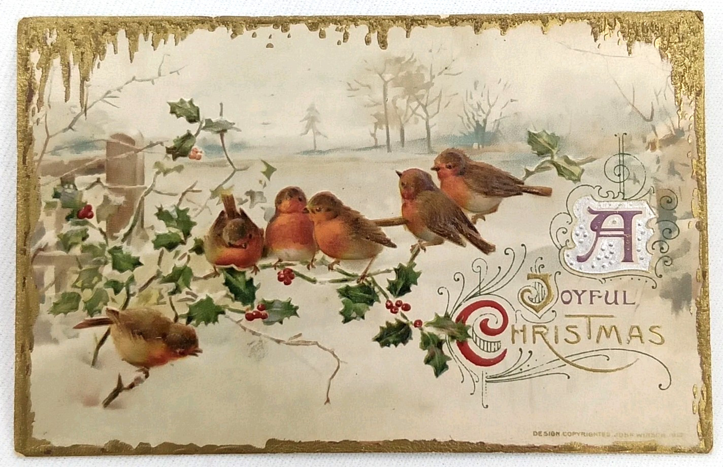 Antique 1912 John Winsch A Joyful Christmas Postcard Jefferson City Missouri Antique 1912 John Winsch A Joyful Christmas Postcard Jefferson City Missouri