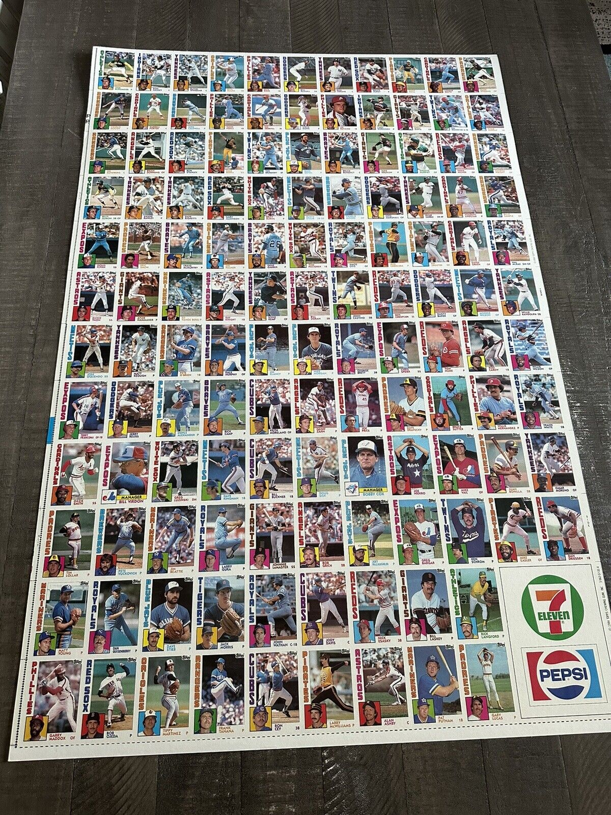 1984 Topps UNCUT Baseball Card Sheet Hall of Fame Players CASE FRESH CONDITION