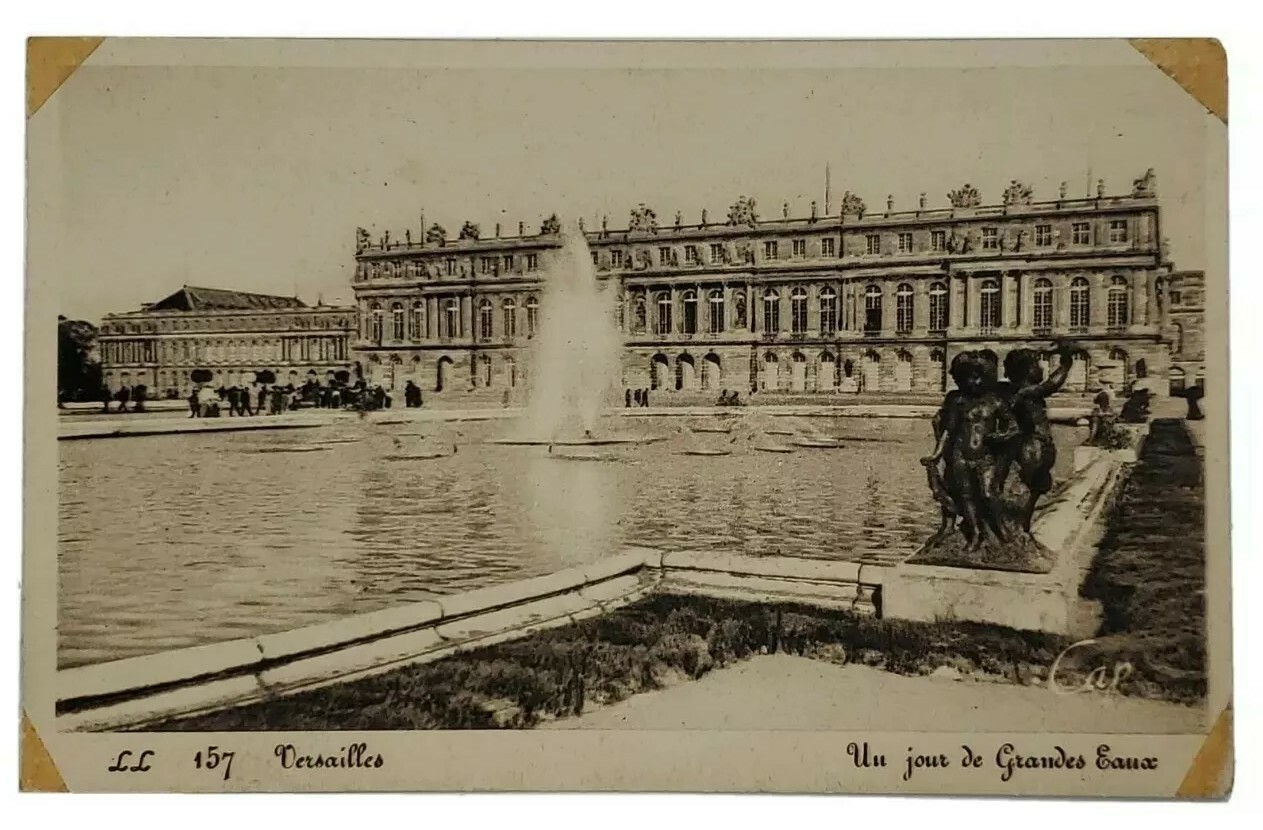 Postcard Versailles Paris France Vintage Black White Un jour de Grandes Eaux A1 Postcard Versailles Paris France Vintage Black White Un jour de Grandes Eaux A1