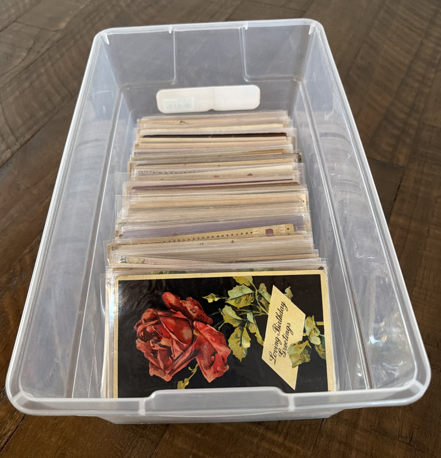 HUGE LOT of 175~Vintage Antique Greetings POSTCARDS-with Flowers~In Sleeves~ HUGE LOT of 175~Vintage Antique Greetings POSTCARDS-with Flowers~In Sleeves~