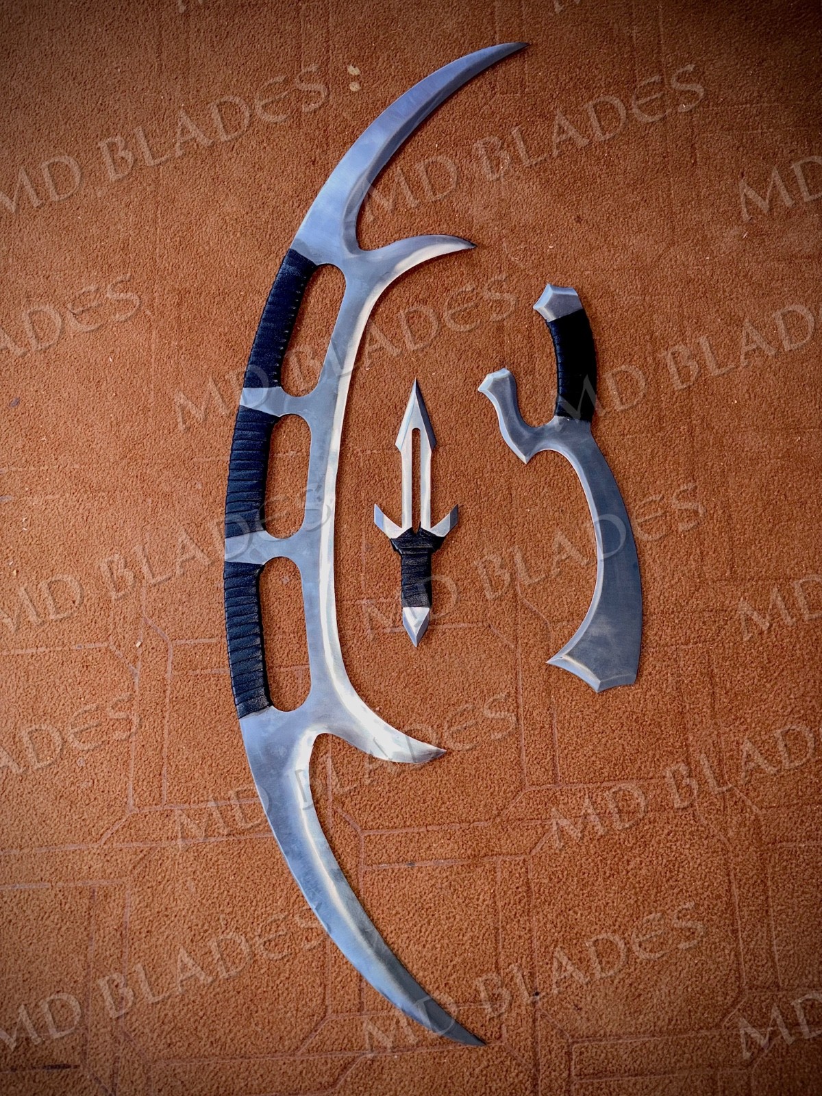 Klingon Bat’leth,Mek’leth & D’k Tahg Replica Set–Stainless Steel Cosplay Display