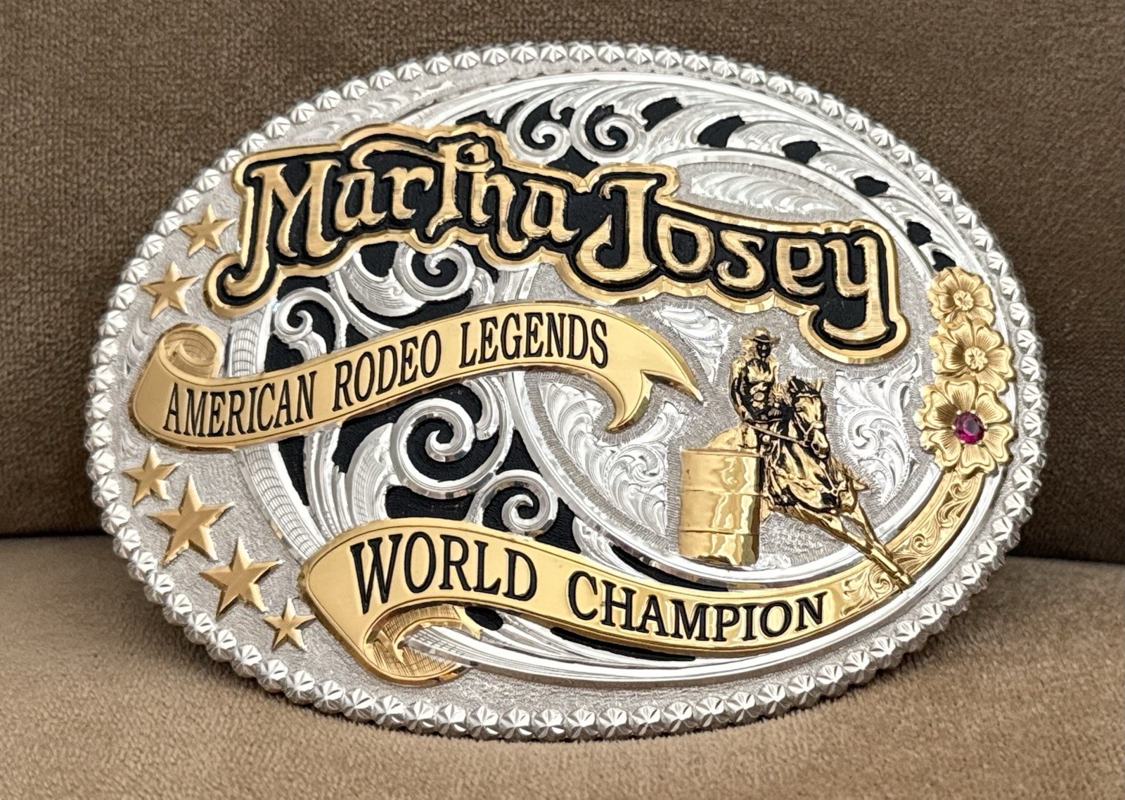 Vintage NOS NIB Gist Sterling OL MARTHA JOSEY World Champion Trophy Belt Buckle Vintage NOS NIB Gist Sterling OL MARTHA JOSEY World Champion Trophy Belt Buckle
