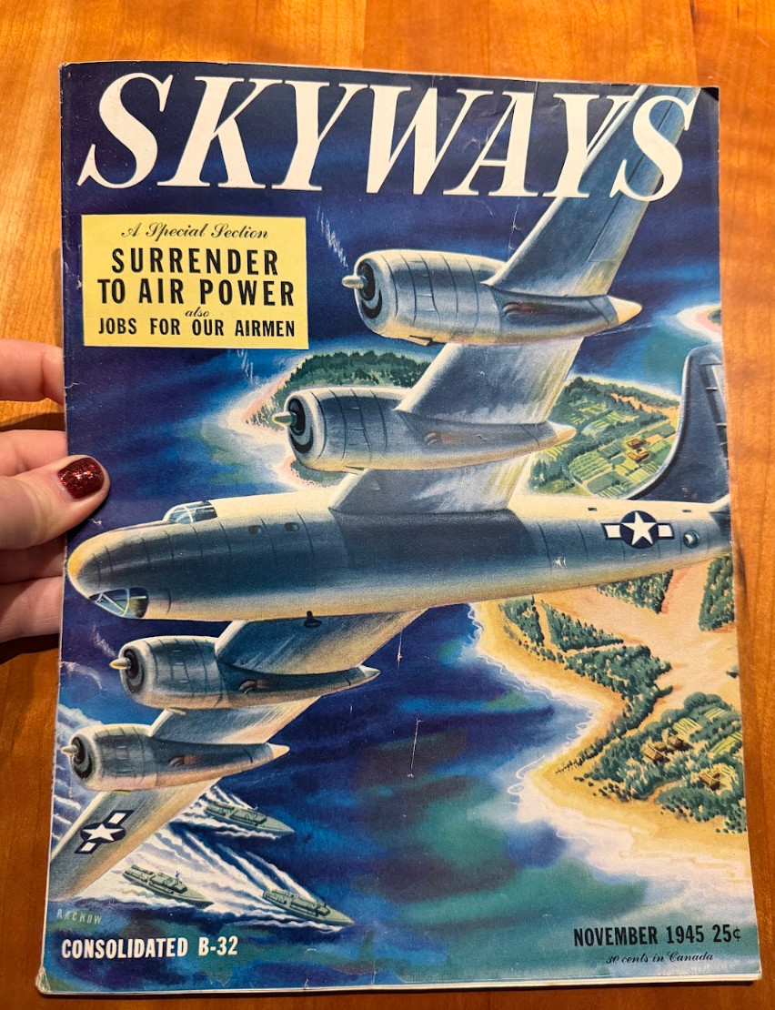 FREE SHIP November 1945 WWII Skyways Magazine Consolidated B-32 Airmen Bombers FREE SHIP November 1945 WWII Skyways Magazine Consolidated B-32 Airmen Bombers
