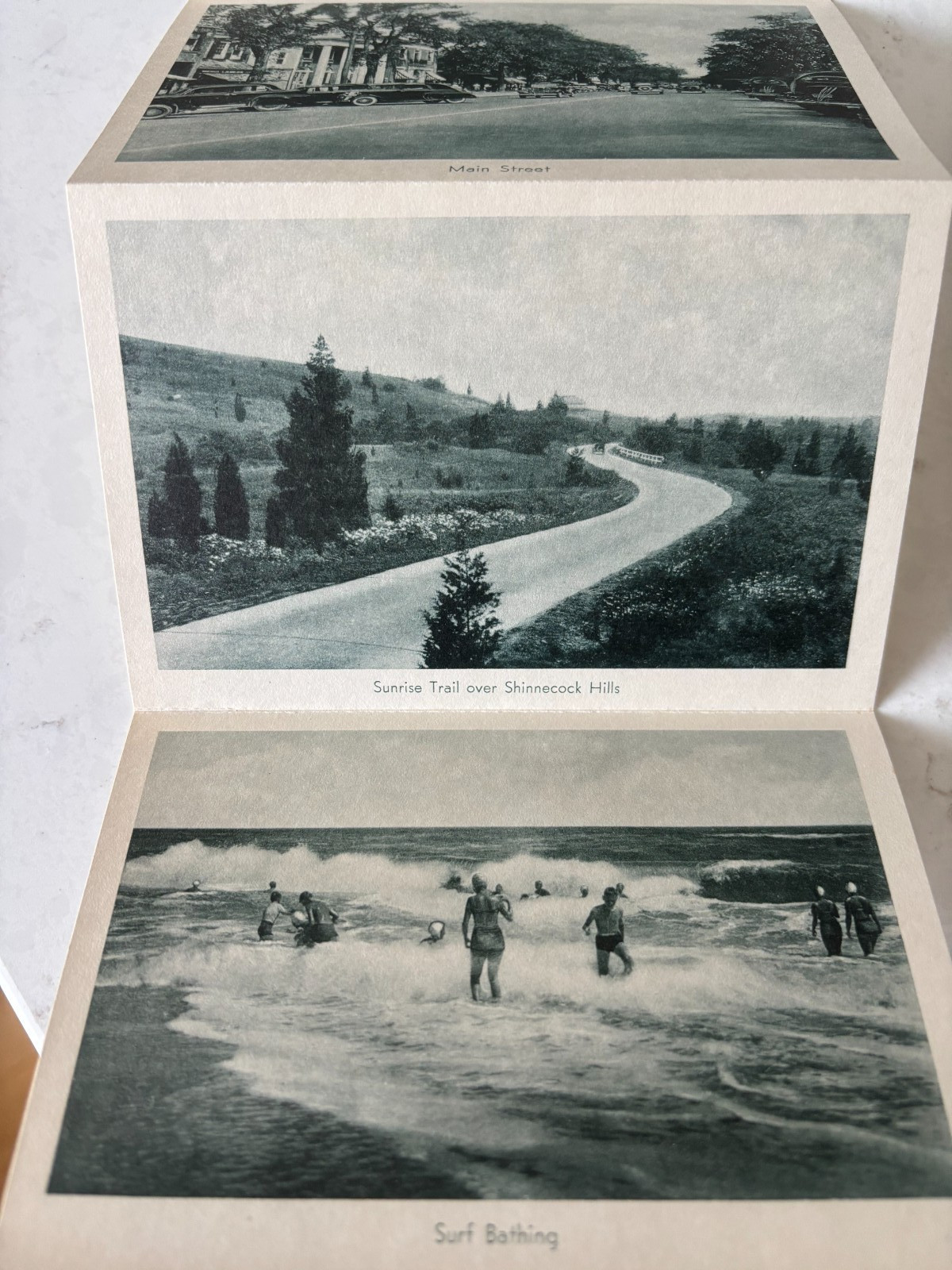 C1930 MULTIVIEW VIEW PULL OUT POSTCARD SOUTHAMPTON LONG ISLAND NY MAIN ST /BEACH C1930 MULTIVIEW VIEW PULL OUT POSTCARD SOUTHAMPTON LONG ISLAND NY MAIN ST /BEACH