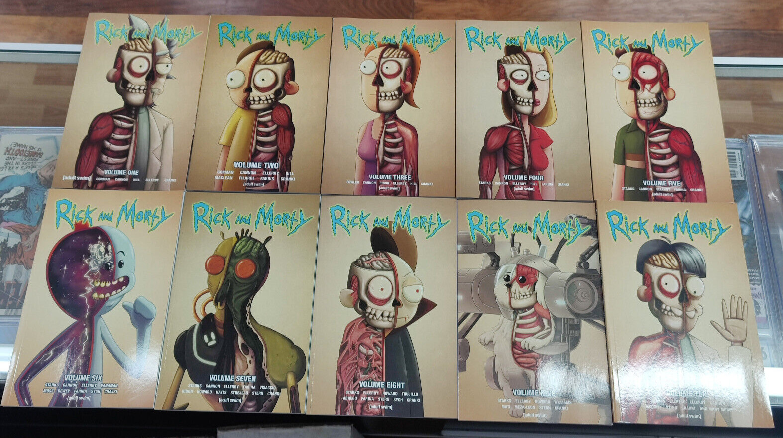 RICK AND MORTY VOLUME #1-10 (2015) - NEW UNREAD - SOFT COVER TPB ONI VARIANT RICK AND MORTY VOLUME #1-10 (2015) - NEW UNREAD - SOFT COVER TPB ONI VARIANT
