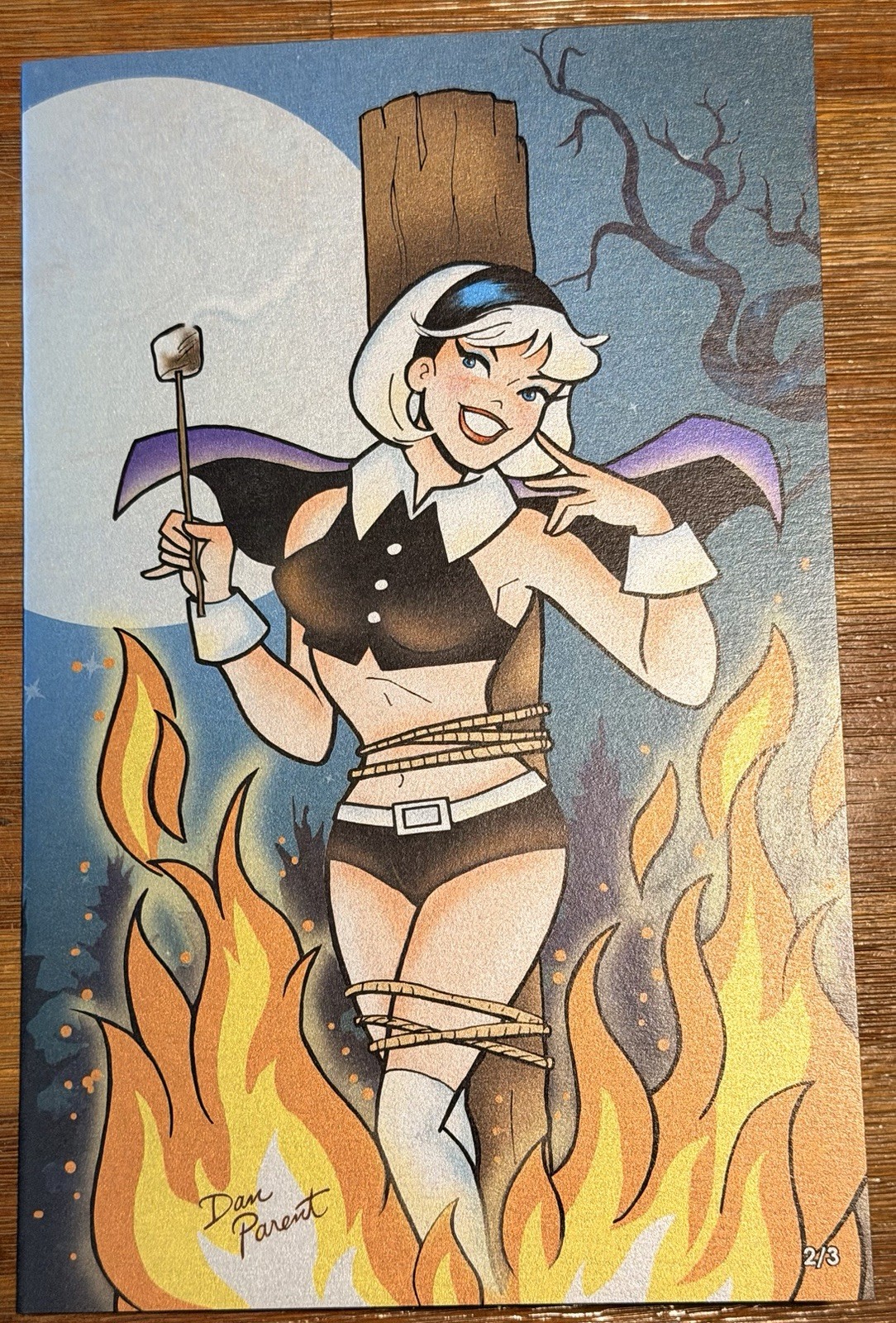 NYCC 2026 ARCHIE HALLOWEEN Toasty Sabrina Virgin Dan Parent Metallic Silver #2/3 NYCC 2026 ARCHIE HALLOWEEN Toasty Sabrina Virgin Dan Parent Metallic Silver #2/3