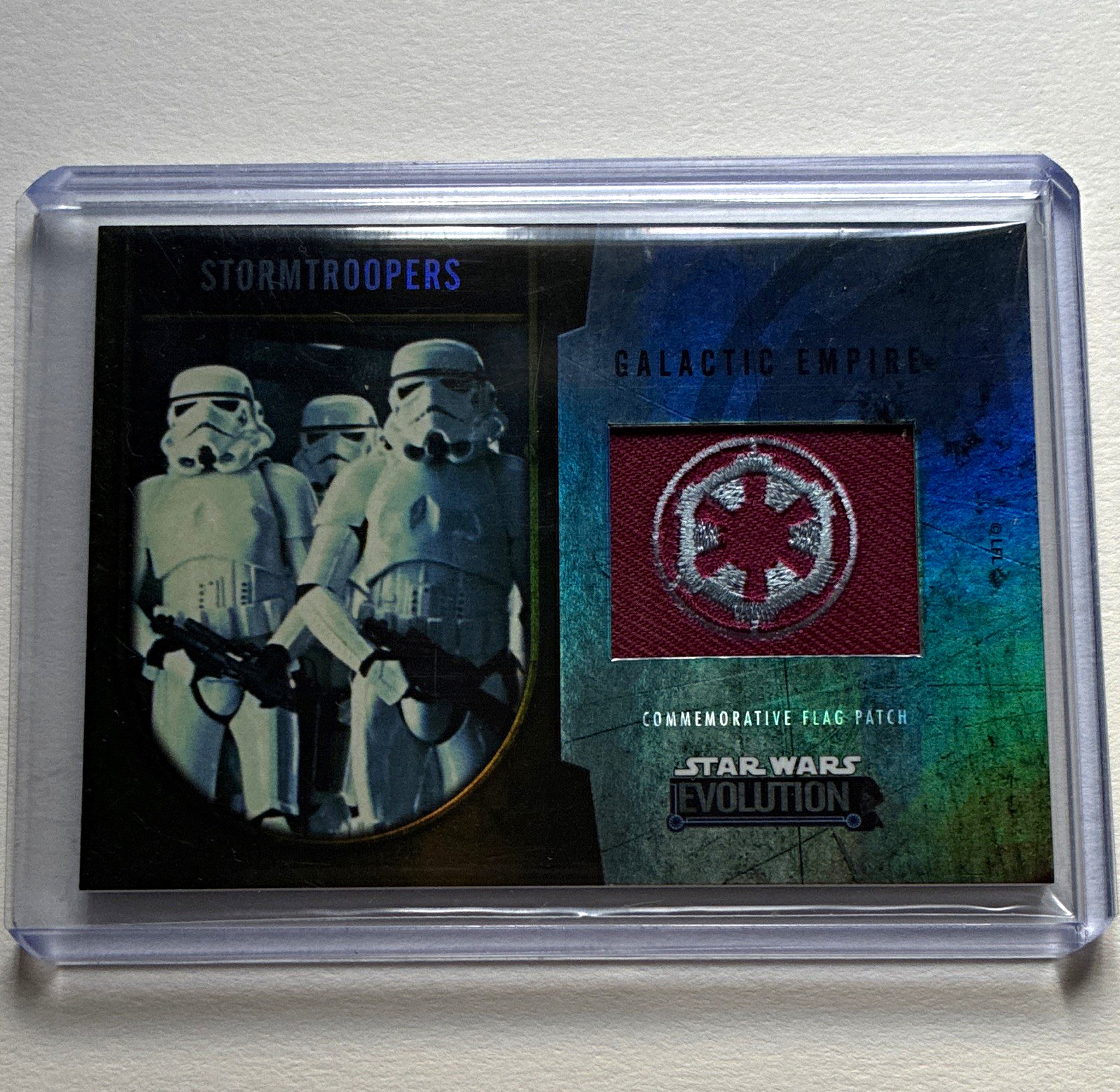 Topps Star Wars Evolution Stormtrooper Galactic Empire Flag Patch 1F-P 13/25 Topps Star Wars Evolution Stormtrooper Galactic Empire Flag Patch 1F-P 13/25