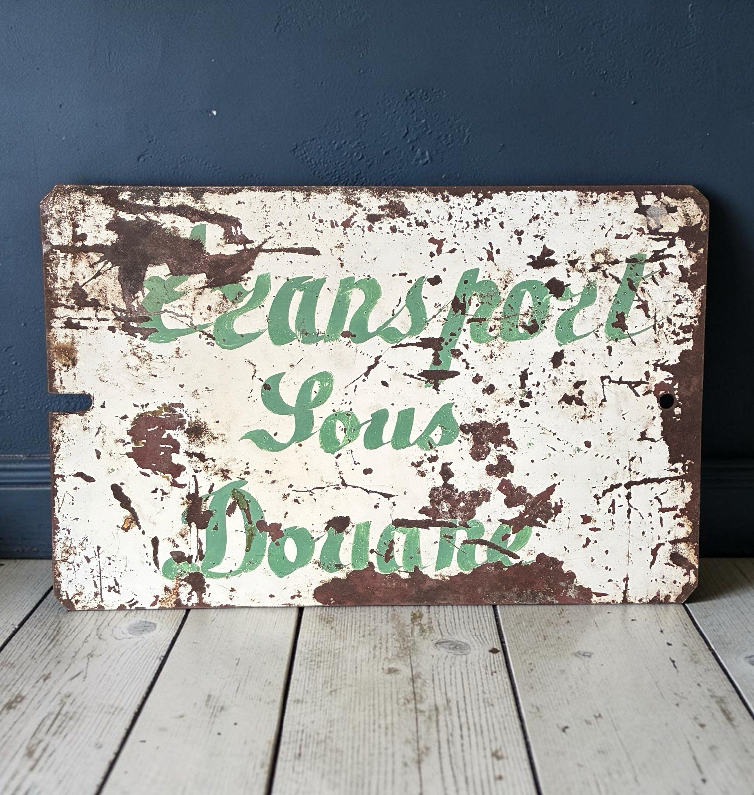 Vintage French Railway Sign 1930s Hand painted Metal Heavy Rare Vintage French Railway Sign 1930s Hand painted Metal Heavy Rare