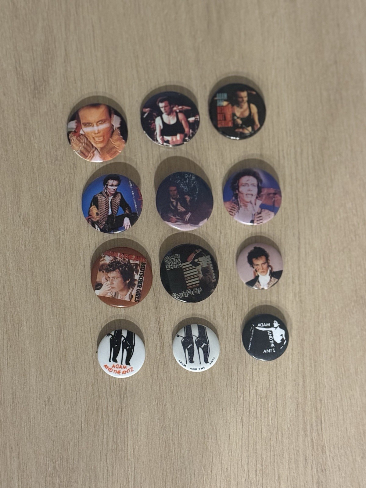 Vintage 1980s Adam and the Ants Pinback Buttons Lot of 12 Punk New Wave Promo