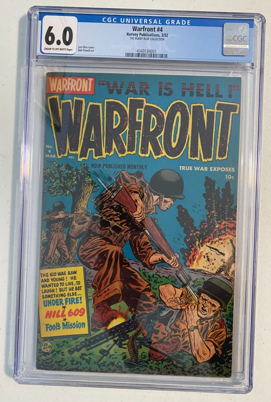 Warfront #4 (1952) HARVEY- GOLDEN AGE- BOBBY BLUE COLLECTION TOP 3 CGC CENSUS